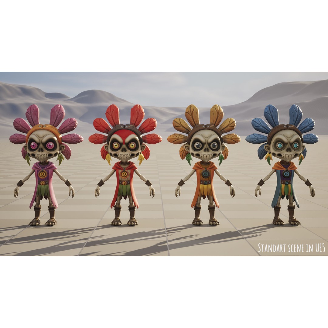 Stylized Forest Spirit 3D Model – Low Poly Game Asset, FBX - View 19