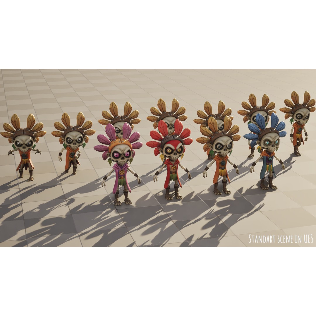 Stylized Forest Spirit 3D Model – Low Poly Game Asset, FBX - View 20