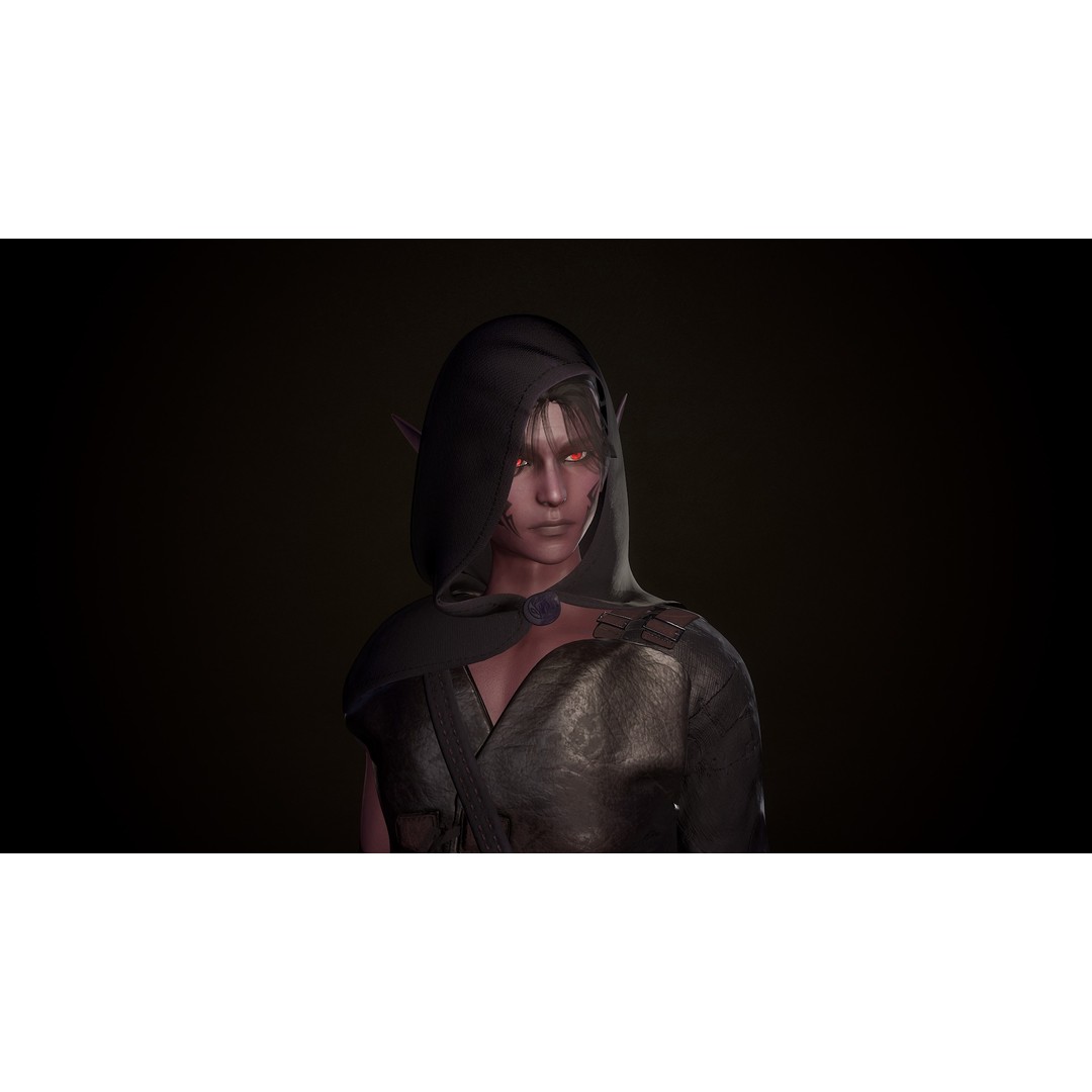 Rogue Azarain 3D Model – Low Poly Modular Character for Unity & Unreal