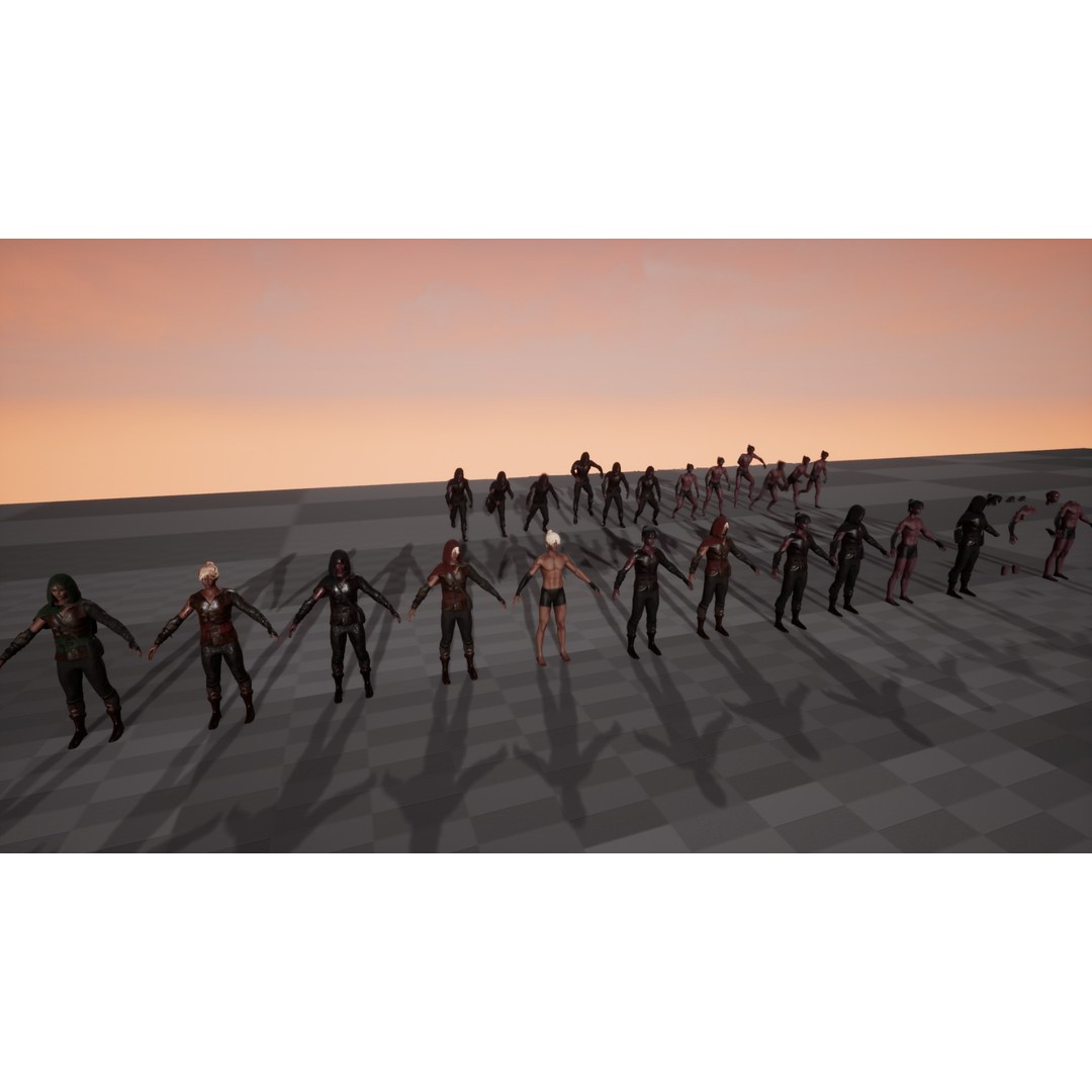 Rogue Azarain 3D Model – Low Poly Modular Character for Unity & Unreal - View 10