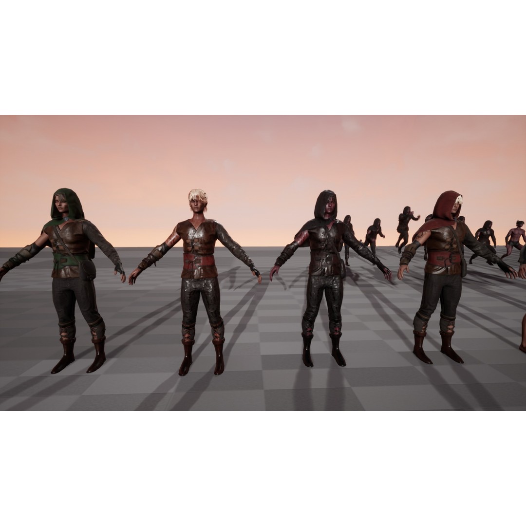 Rogue Azarain 3D Model – Low Poly Modular Character for Unity & Unreal - View 11