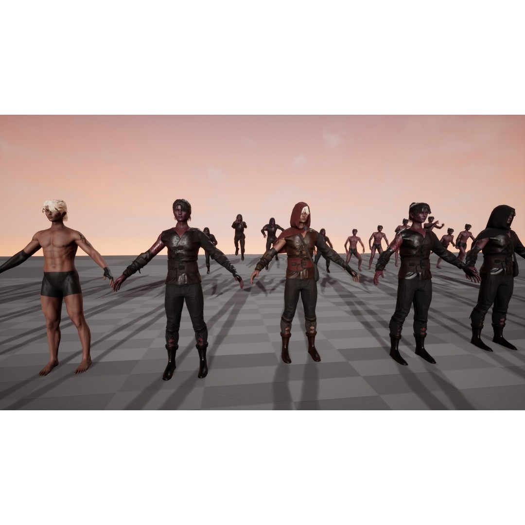 Rogue Azarain 3D Model – Low Poly Modular Character for Unity & Unreal - View 12
