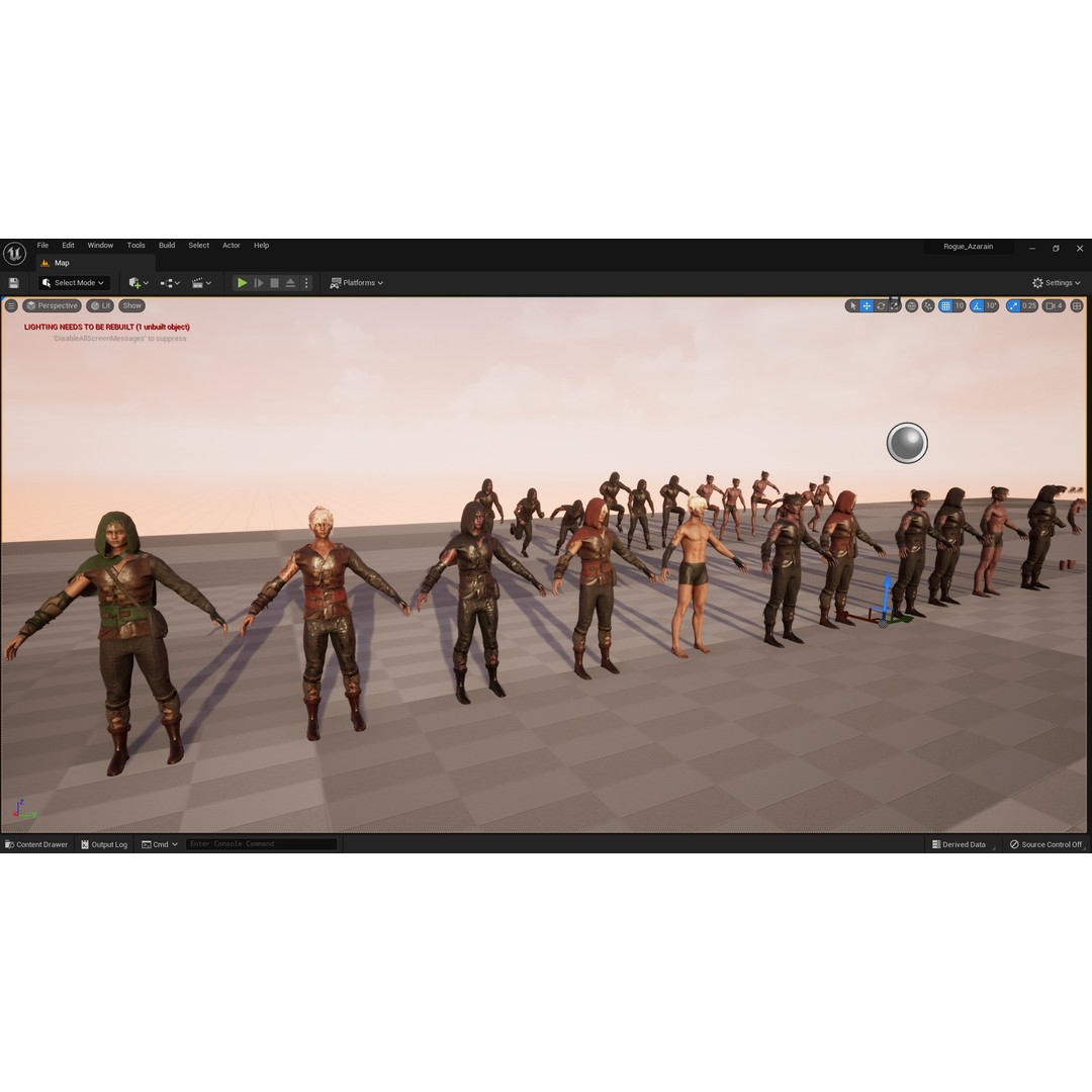 Rogue Azarain 3D Model – Low Poly Modular Character for Unity & Unreal - View 17