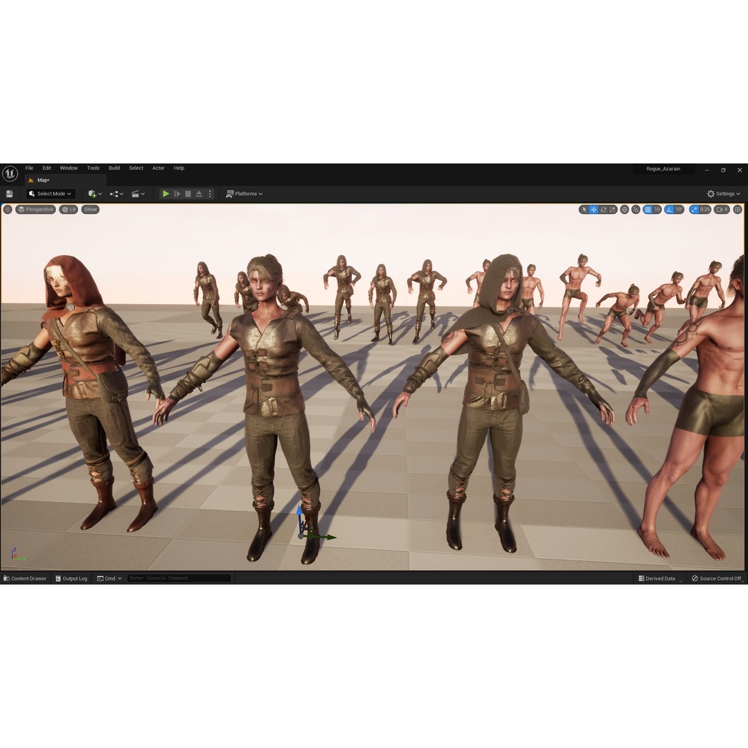 Rogue Azarain 3D Model – Low Poly Modular Character for Unity & Unreal - View 19