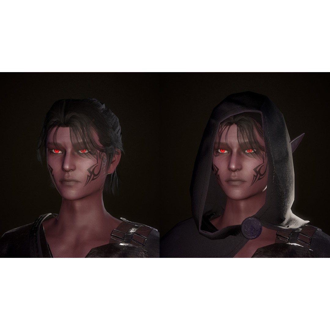 Rogue Azarain 3D Model – Low Poly Modular Character for Unity & Unreal - View 7