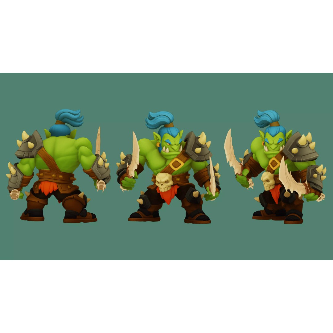 Mugor 3D Model – Stylized Medieval Orc Character, Rigged, Game-Ready - View 11