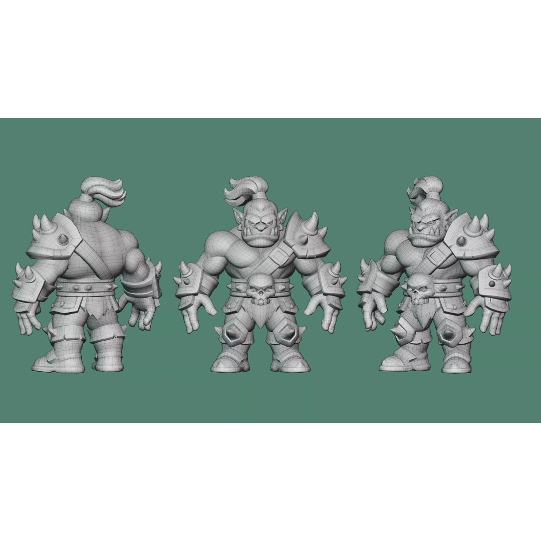 Mugor 3D Model – Stylized Medieval Orc Character, Rigged, Game-Ready - View 16