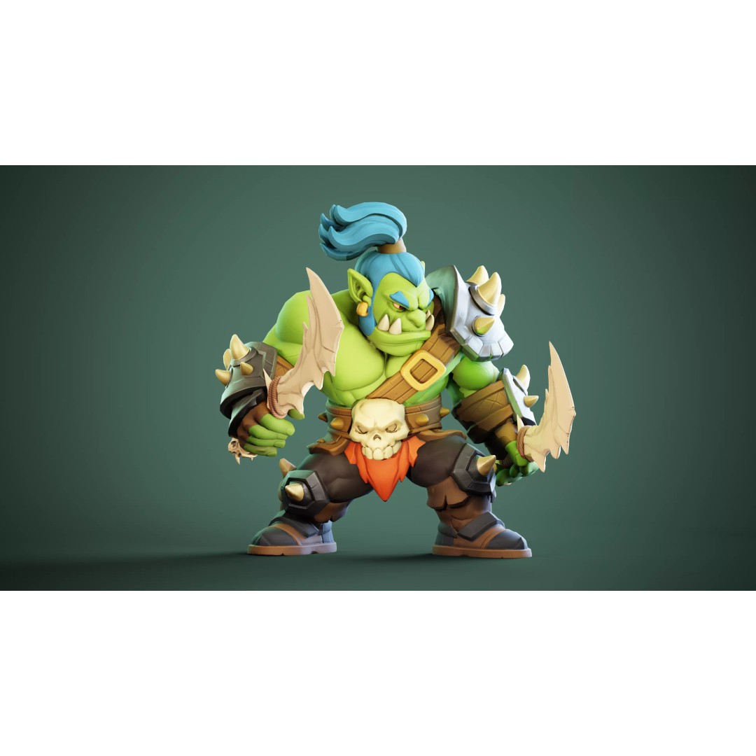 Mugor 3D Model – Stylized Medieval Orc Character, Rigged, Game-Ready - View 5