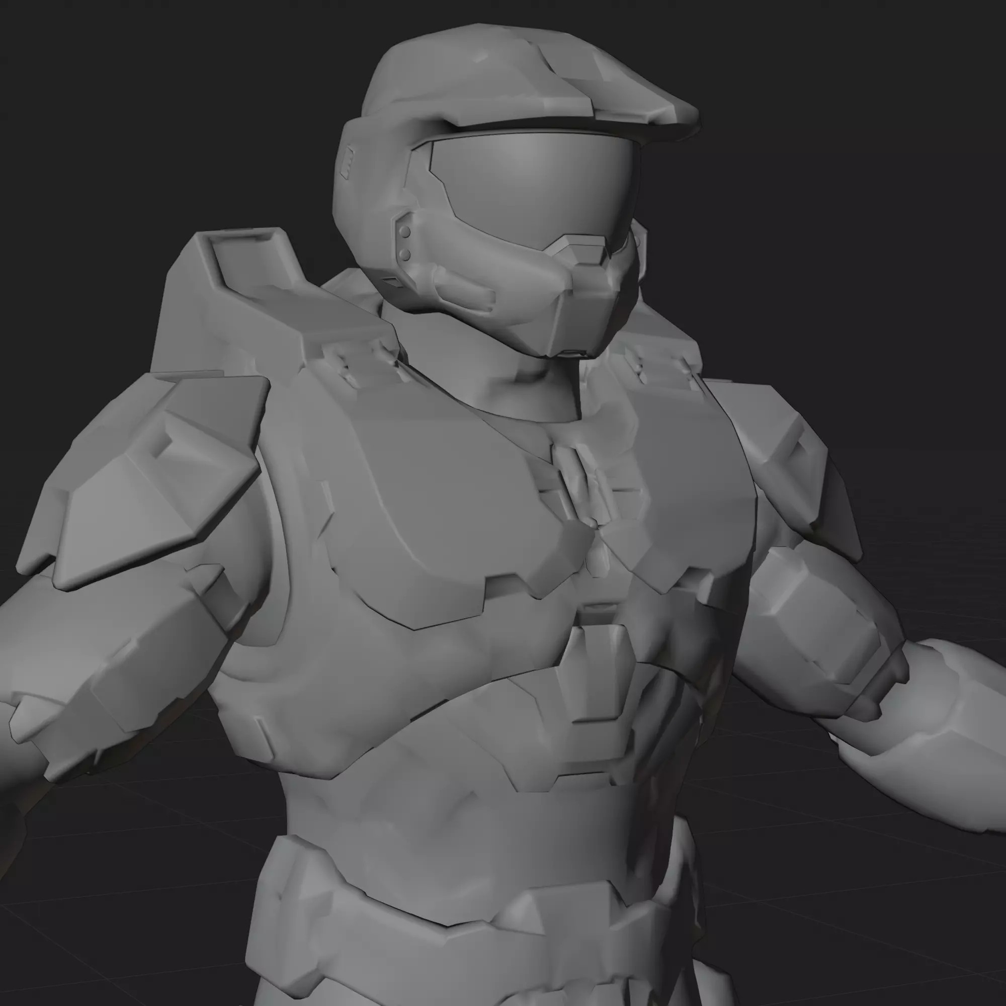 Master Chief - Low-Poly Game-Ready 3D Model - View 11