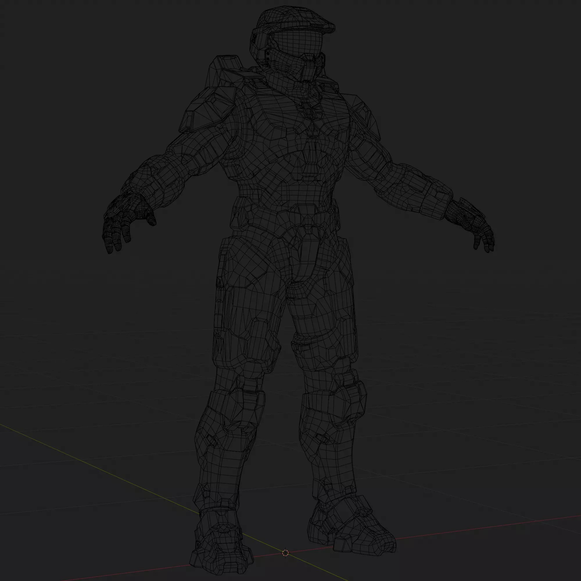 Master Chief - Low-Poly Game-Ready 3D Model - View 14