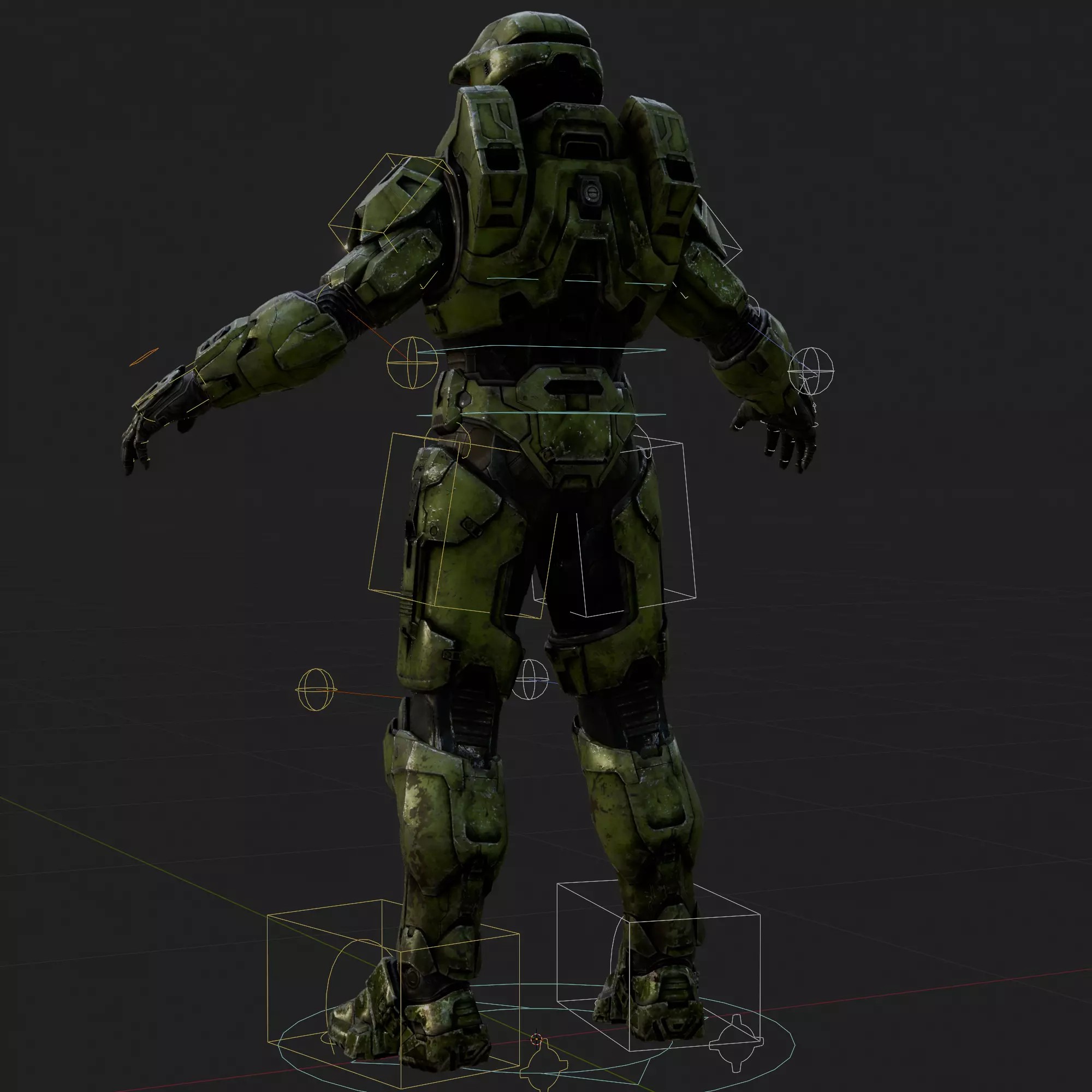 Master Chief - Low-Poly Game-Ready 3D Model - View 3