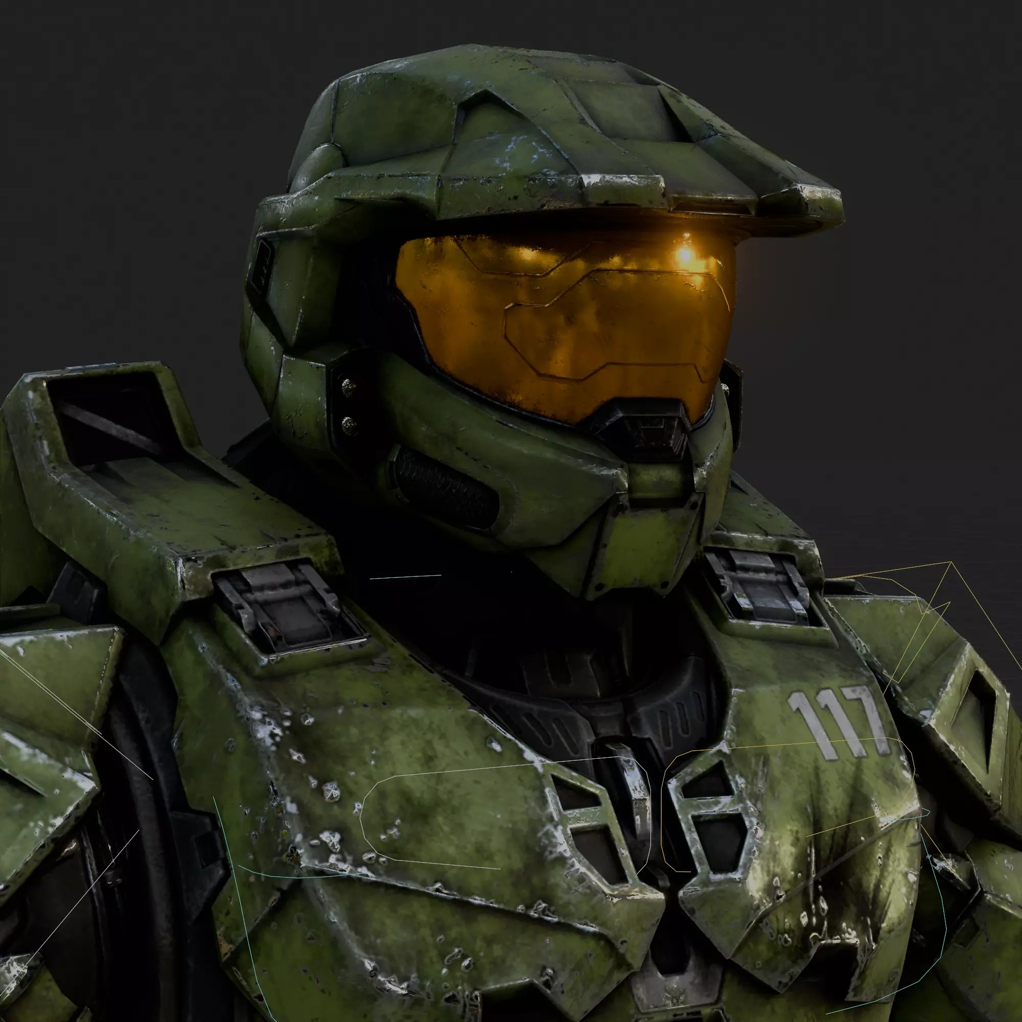Master Chief - Low-Poly Game-Ready 3D Model - View 4