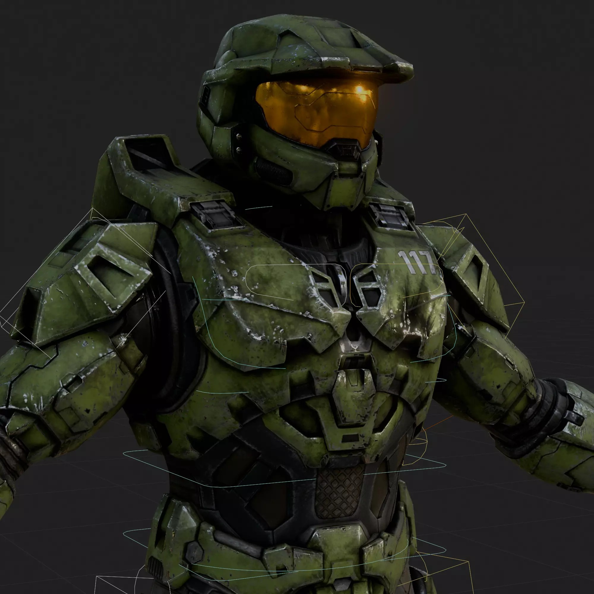 Master Chief - Low-Poly Game-Ready 3D Model - View 5