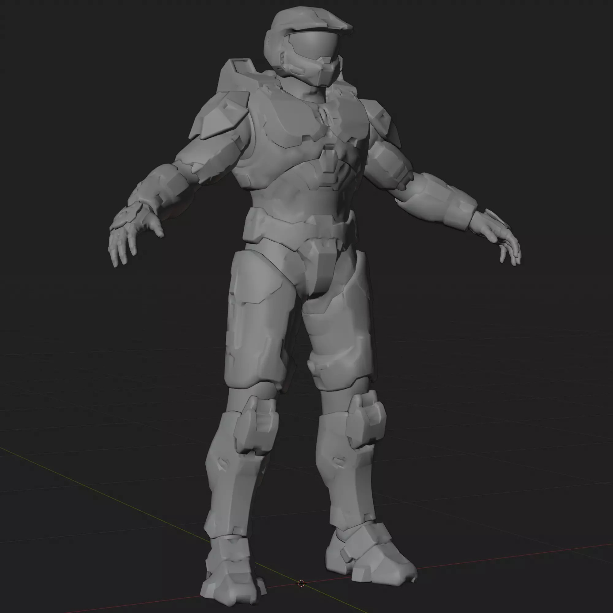 Master Chief - Low-Poly Game-Ready 3D Model - View 8