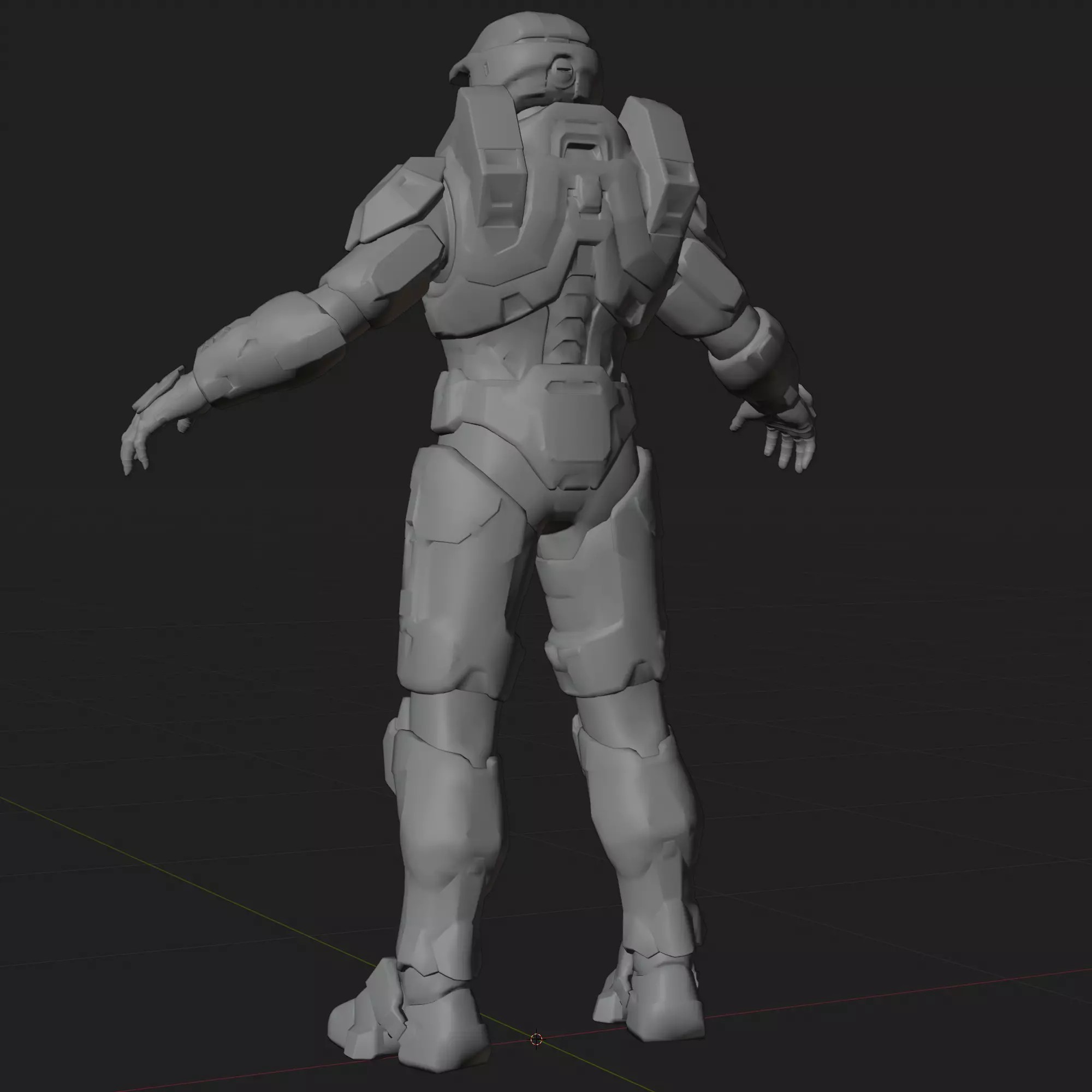 Master Chief - Low-Poly Game-Ready 3D Model - View 9