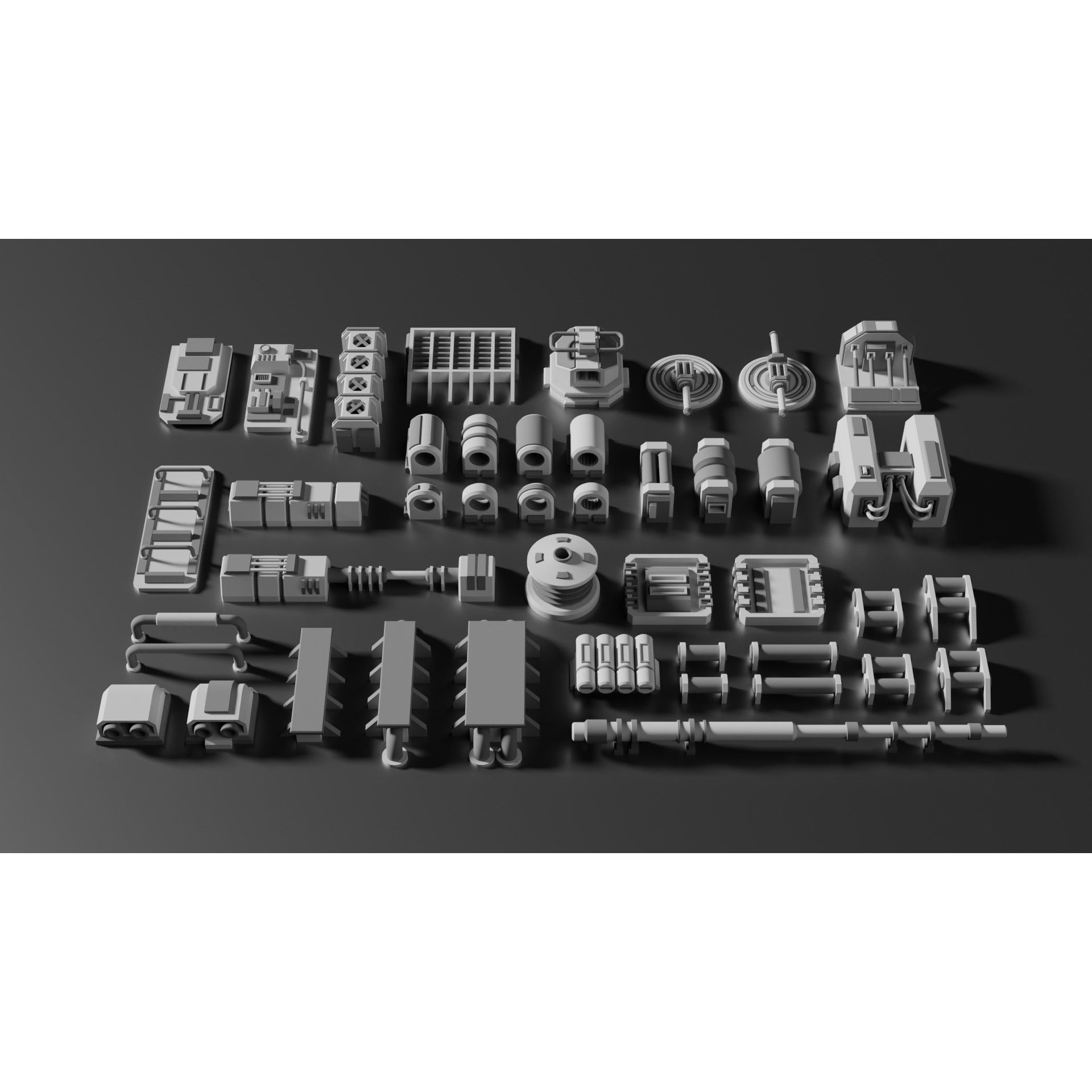 Ultimate Sci-Fi Greebles Pack - Game-Ready 3D Model - View 10