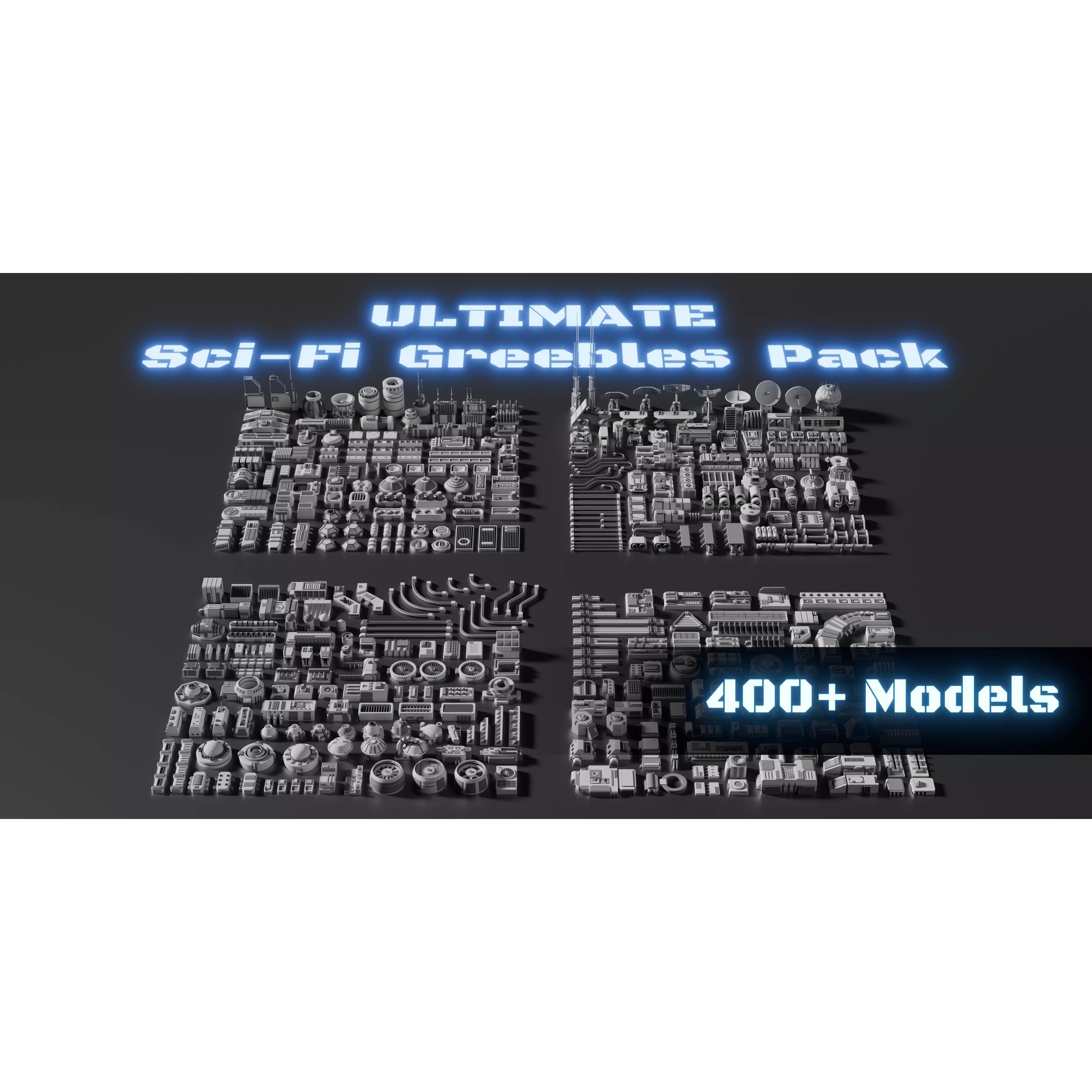 Ultimate Sci-Fi Greebles Pack - Game-Ready 3D Model - View 2