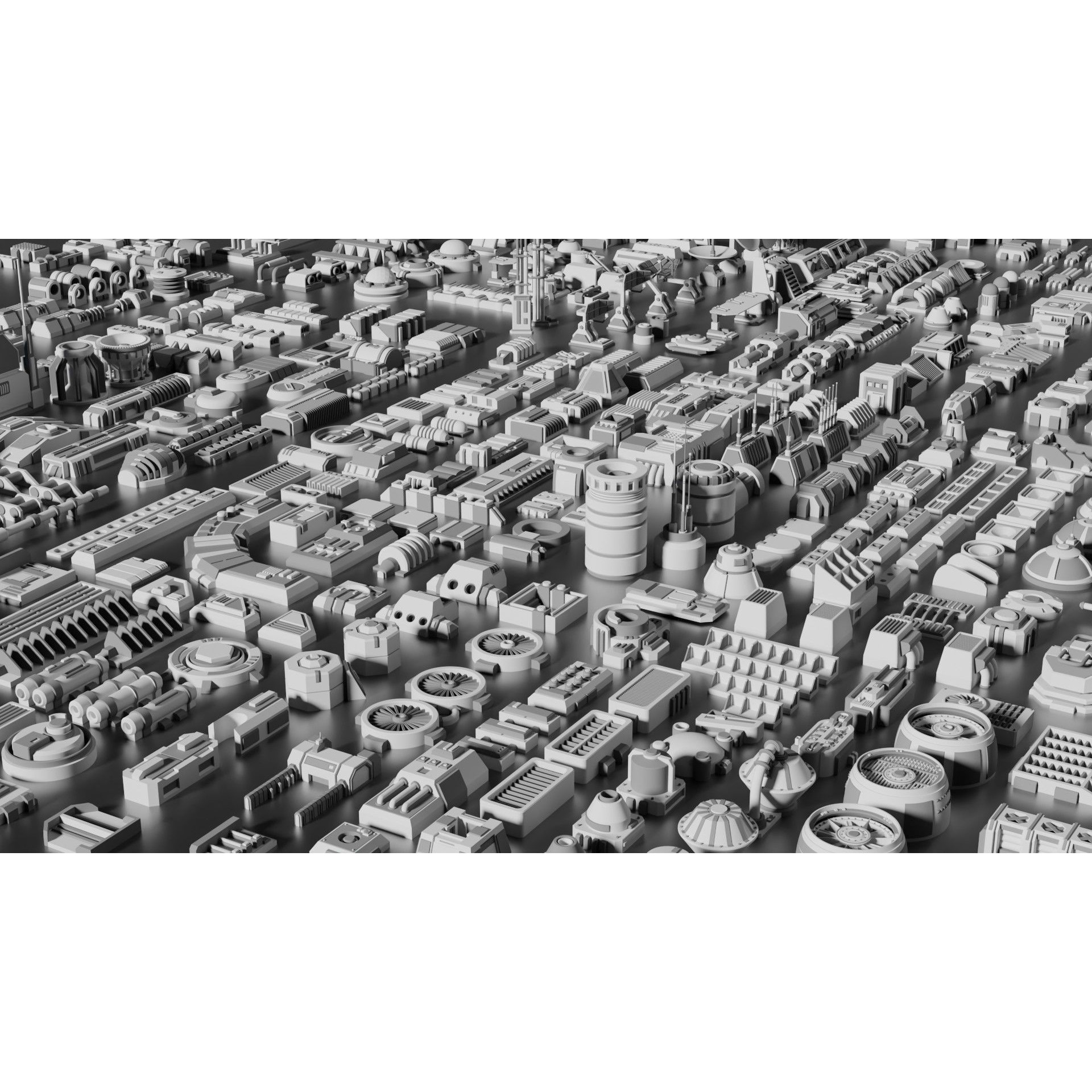 Ultimate Sci-Fi Greebles Pack - Game-Ready 3D Model - View 3