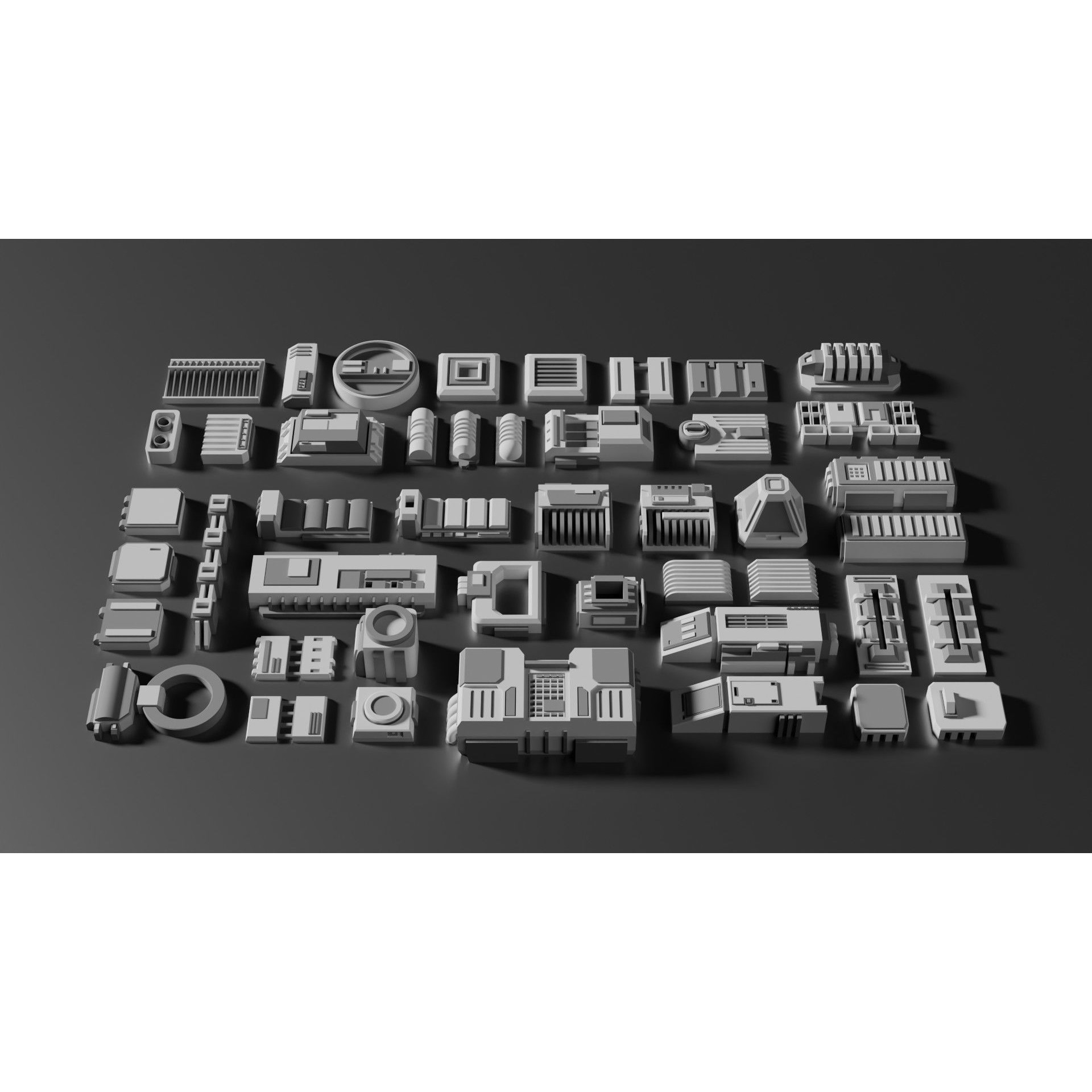 Ultimate Sci-Fi Greebles Pack - Game-Ready 3D Model - View 4