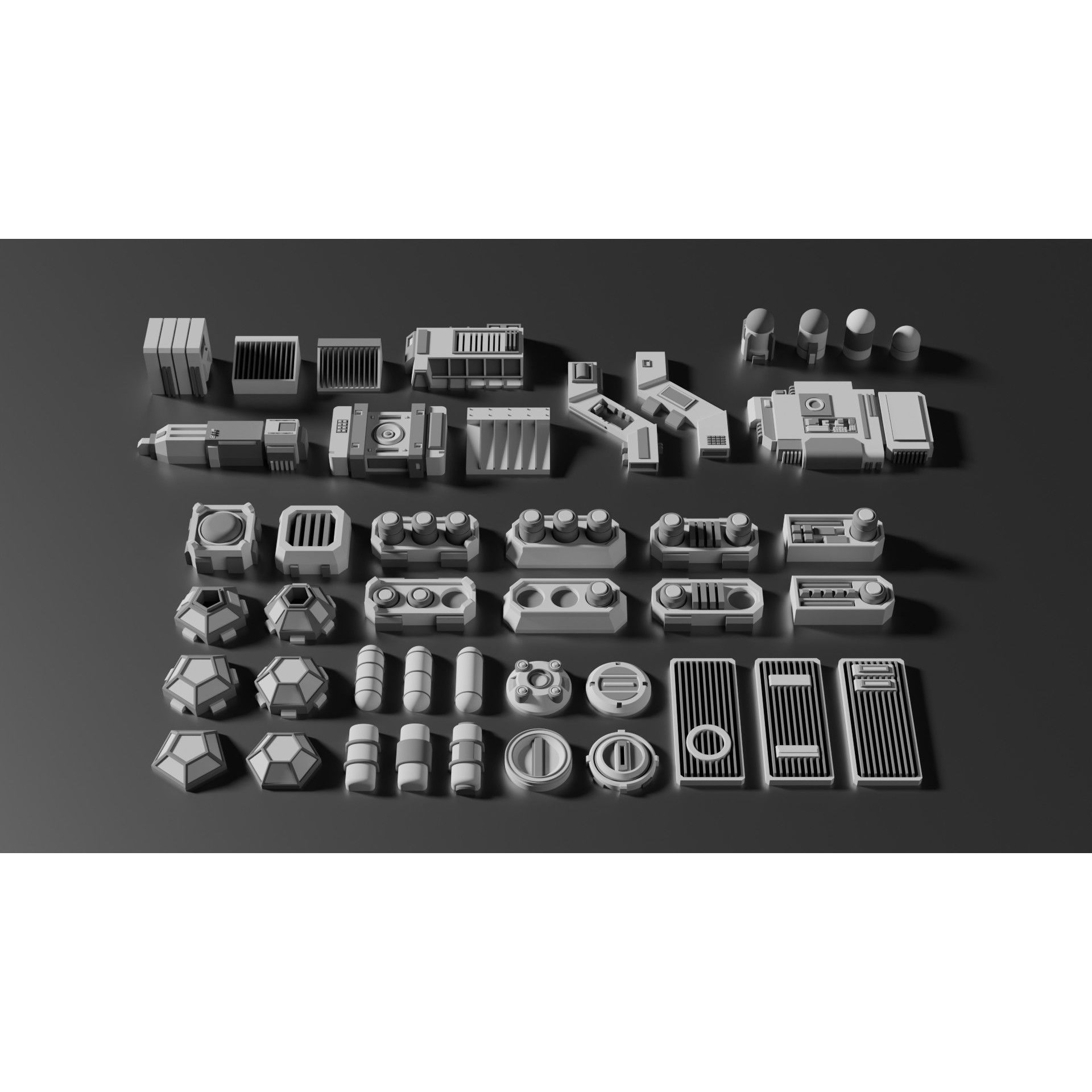 Ultimate Sci-Fi Greebles Pack - Game-Ready 3D Model - View 6
