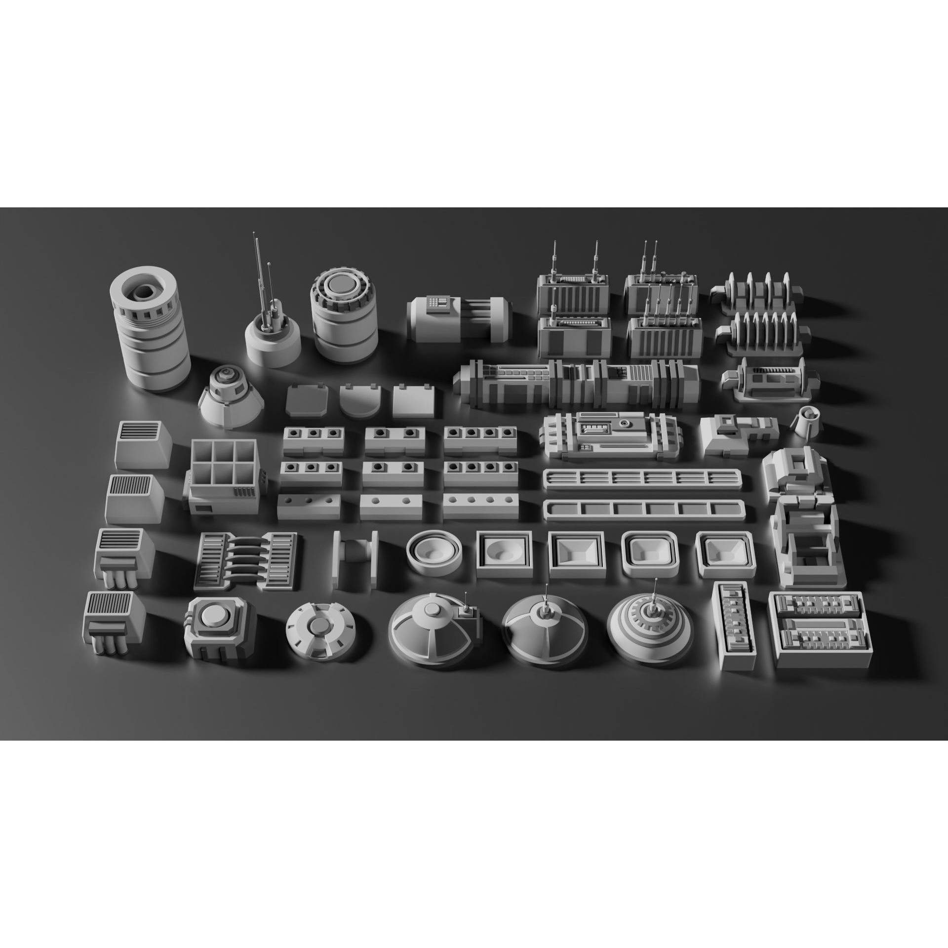 Ultimate Sci-Fi Greebles Pack - Game-Ready 3D Model - View 7