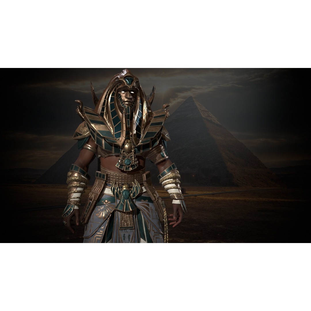 Pharaoh 3D Model – Low Poly Rigged Character with Animations, FBX - View 23