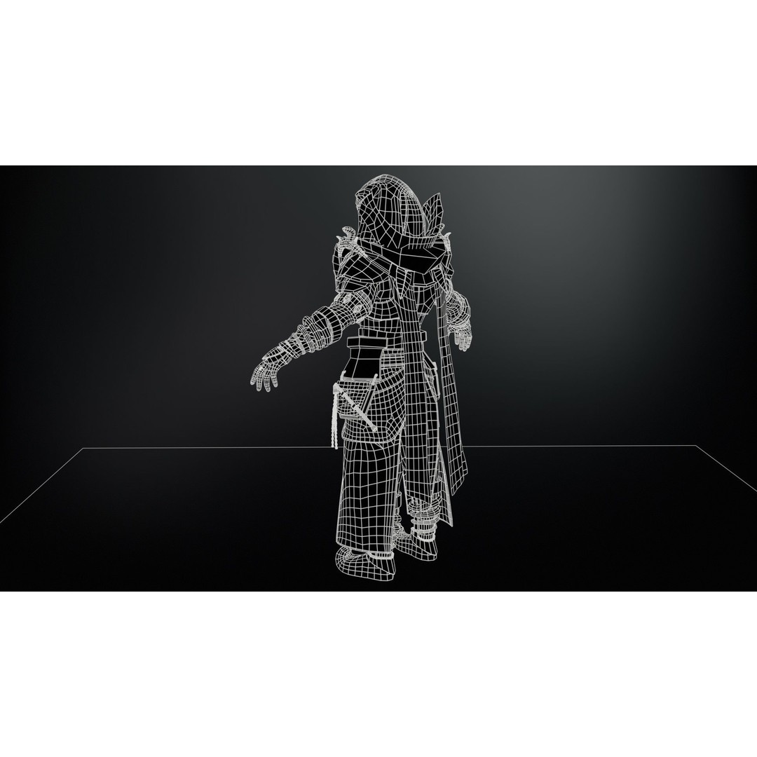 Pharaoh 3D Model – Low Poly Rigged Character with Animations, FBX - View 29