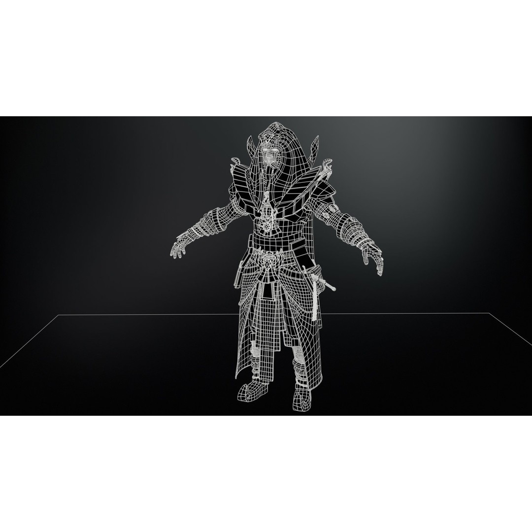 Pharaoh 3D Model – Low Poly Rigged Character with Animations, FBX - View 30