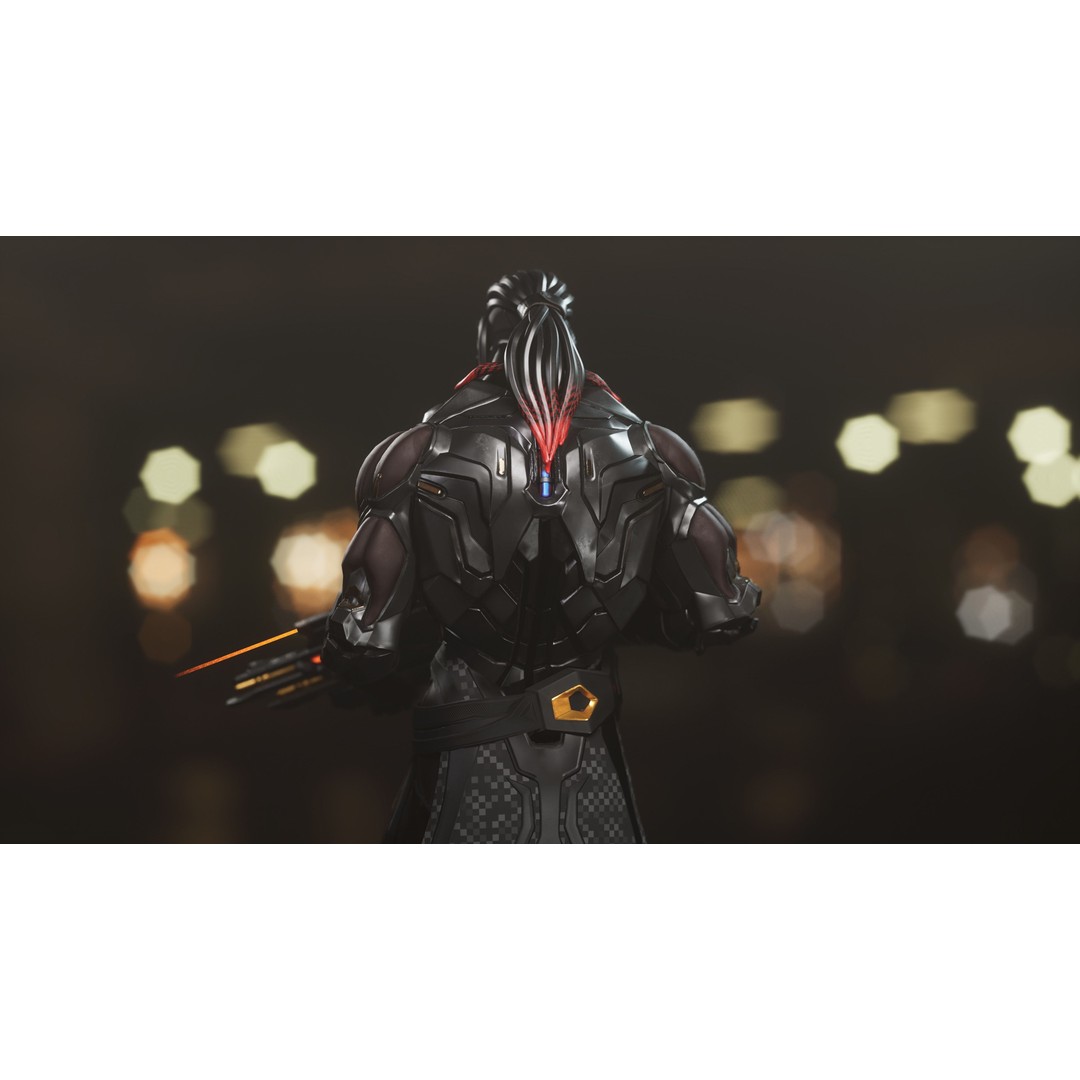 Robot Cyber Suit 3D Model – Low Poly Game-Ready Rigged Character, FBX