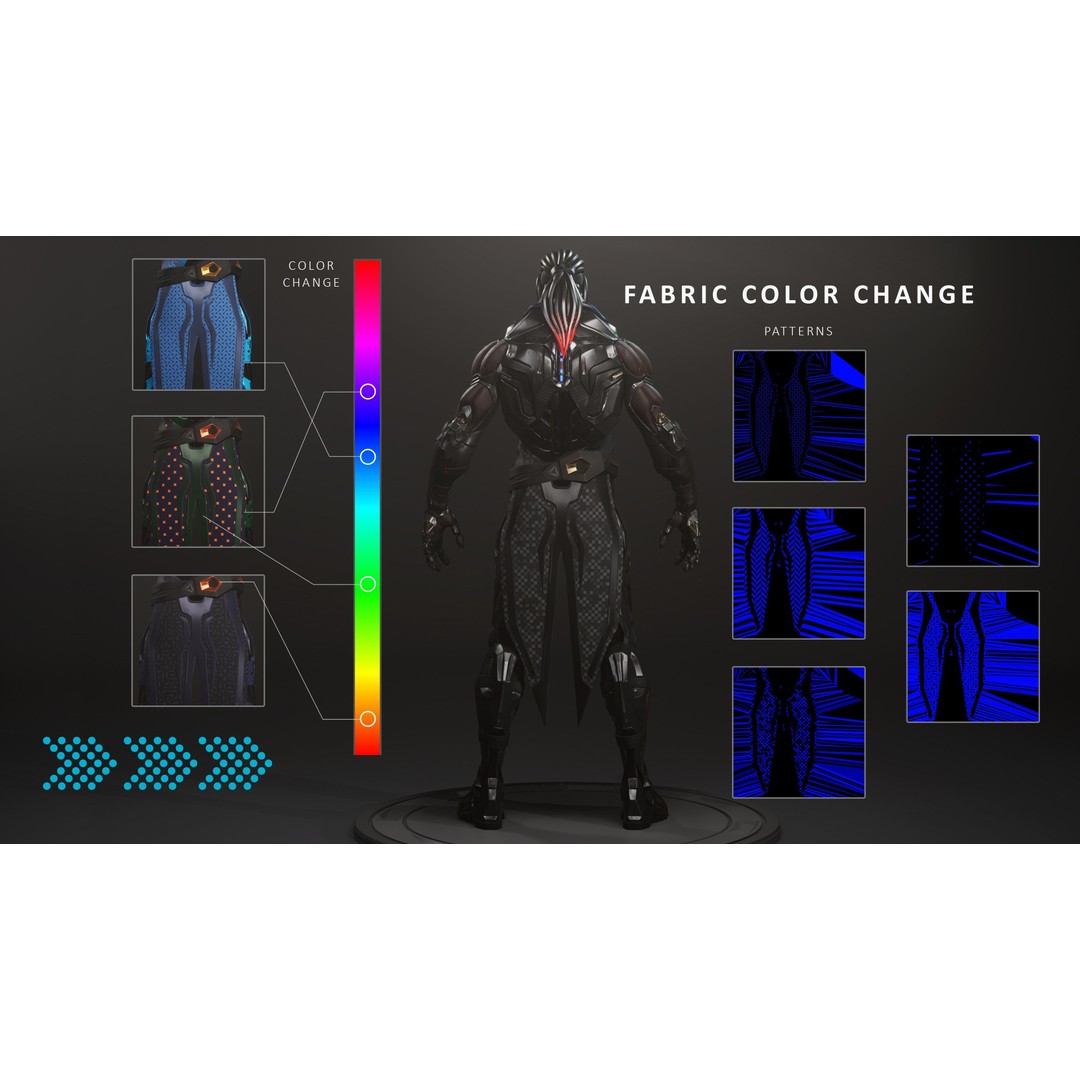 Robot Cyber Suit 3D Model – Low Poly Game-Ready Rigged Character, FBX - View 10