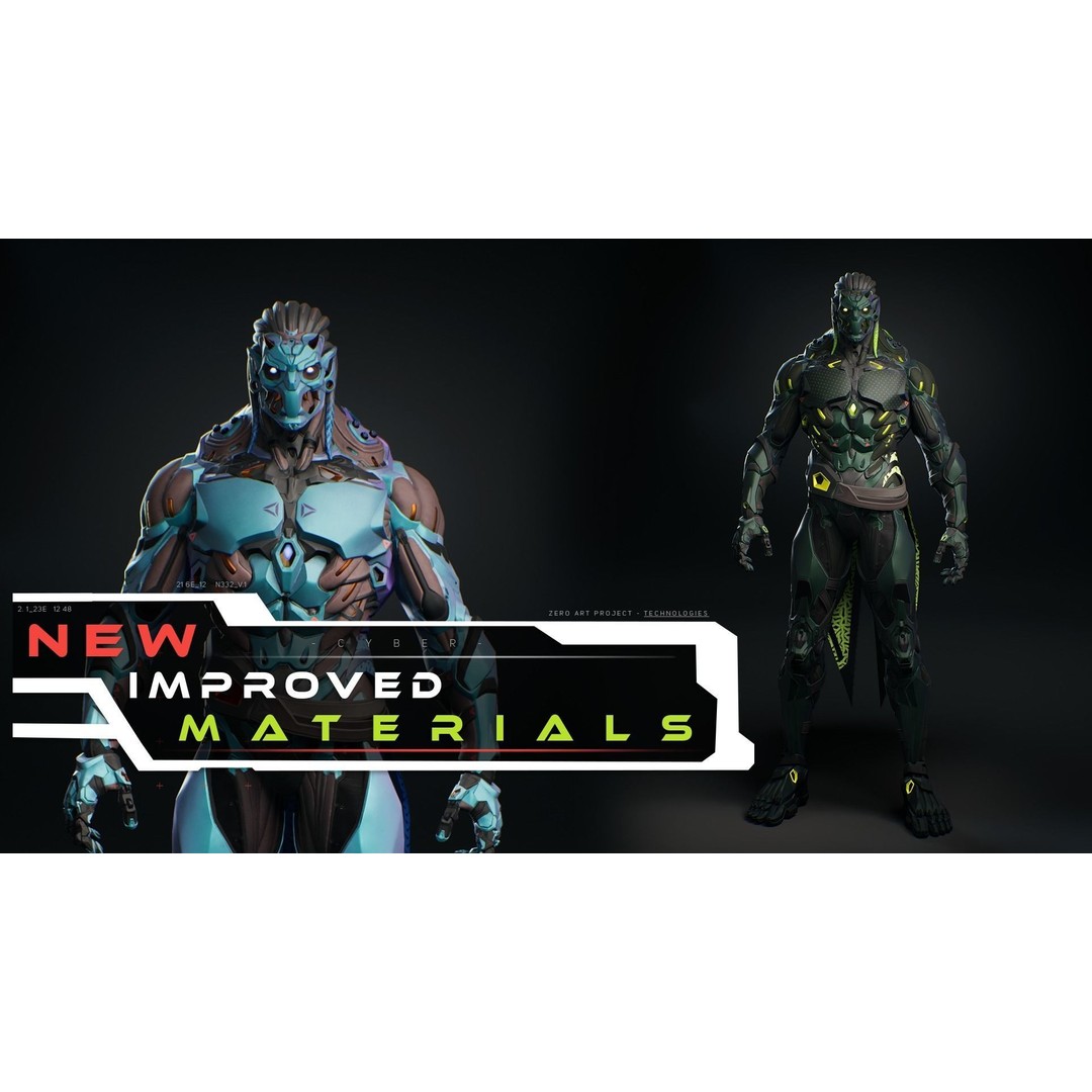 Robot Cyber Suit 3D Model – Low Poly Game-Ready Rigged Character, FBX - View 5