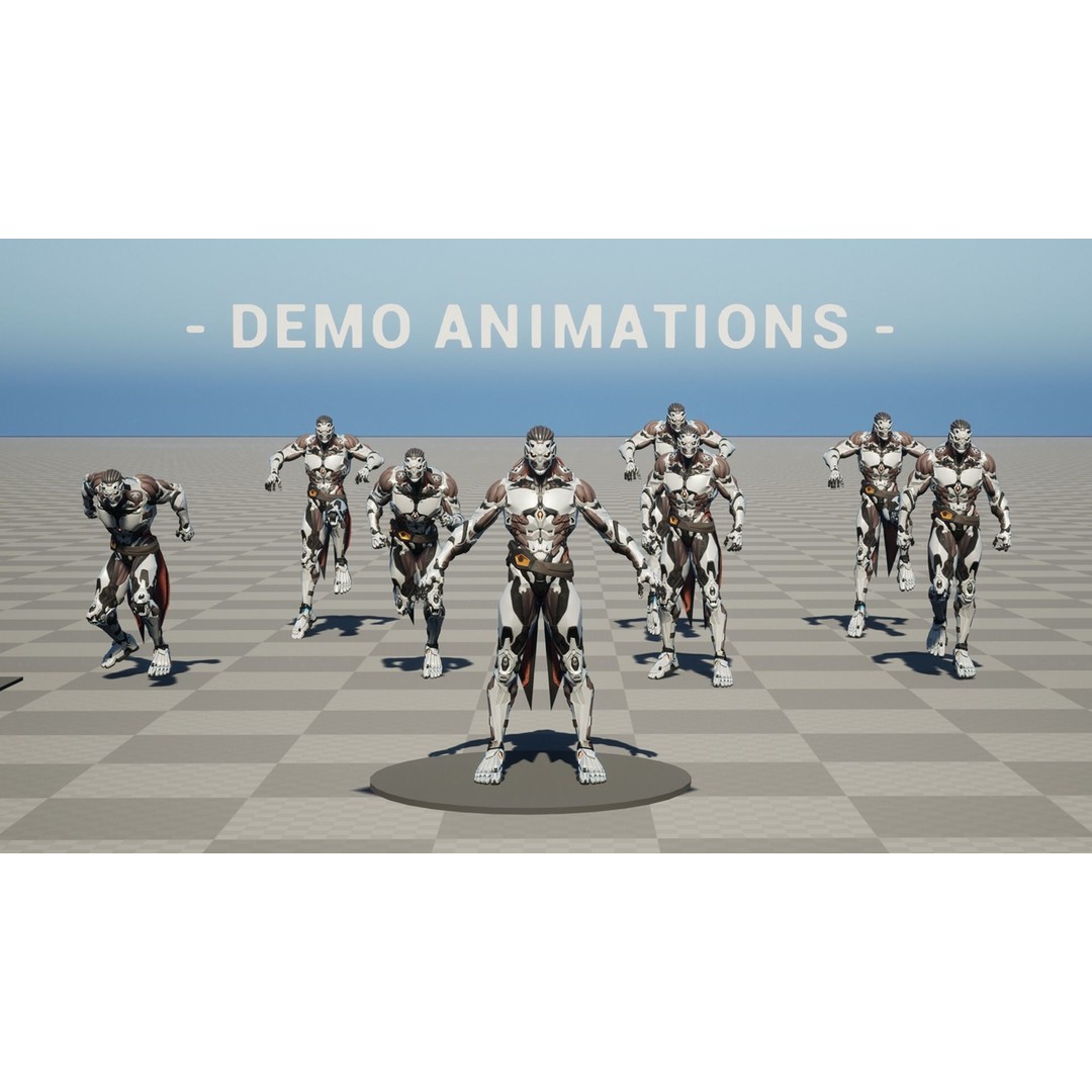 Robot Cyber Suit 3D Model – Low Poly Game-Ready Rigged Character, FBX - View 7