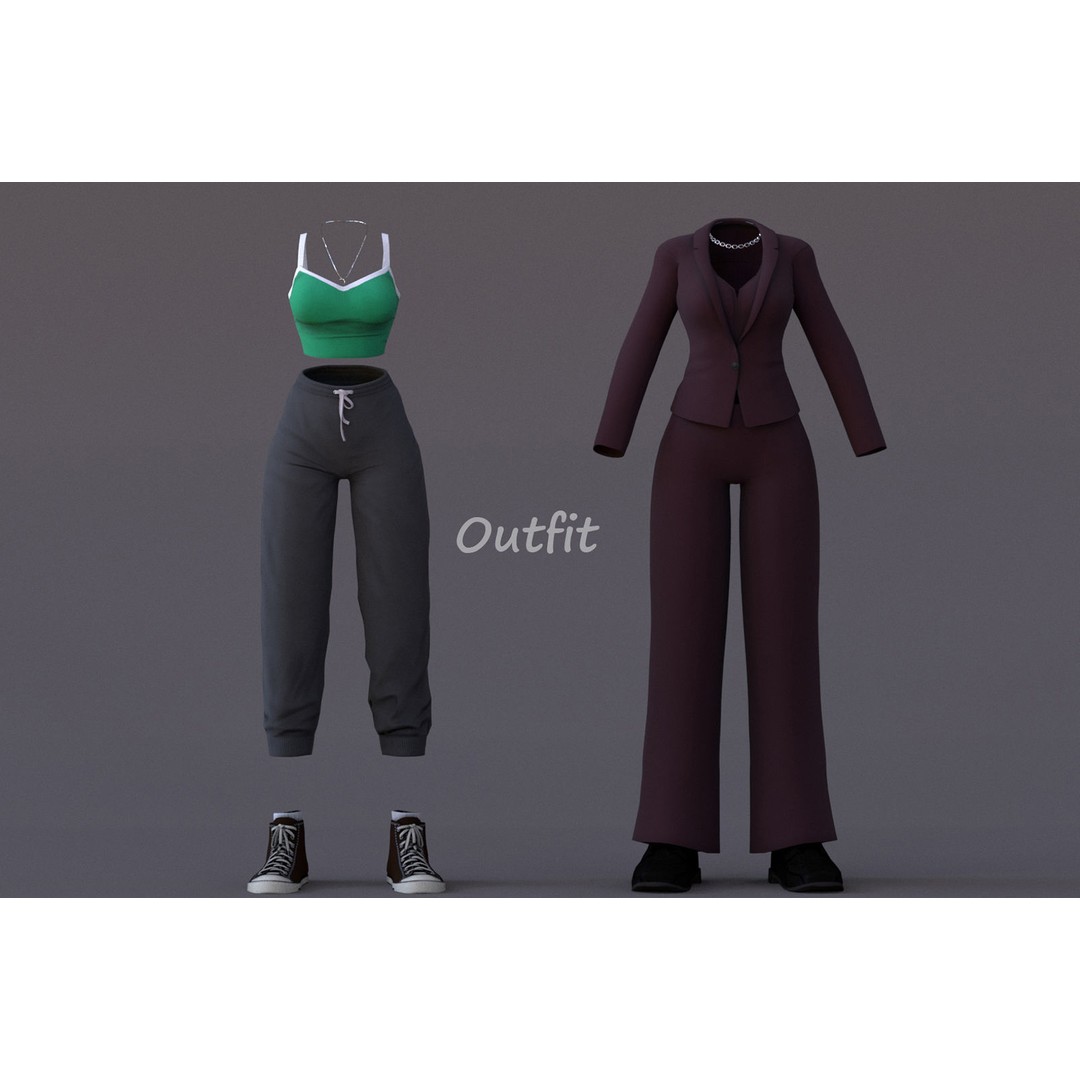 Angela Cartoon Girl 3D Model – Low Poly Rigged Character, FBX - View 8