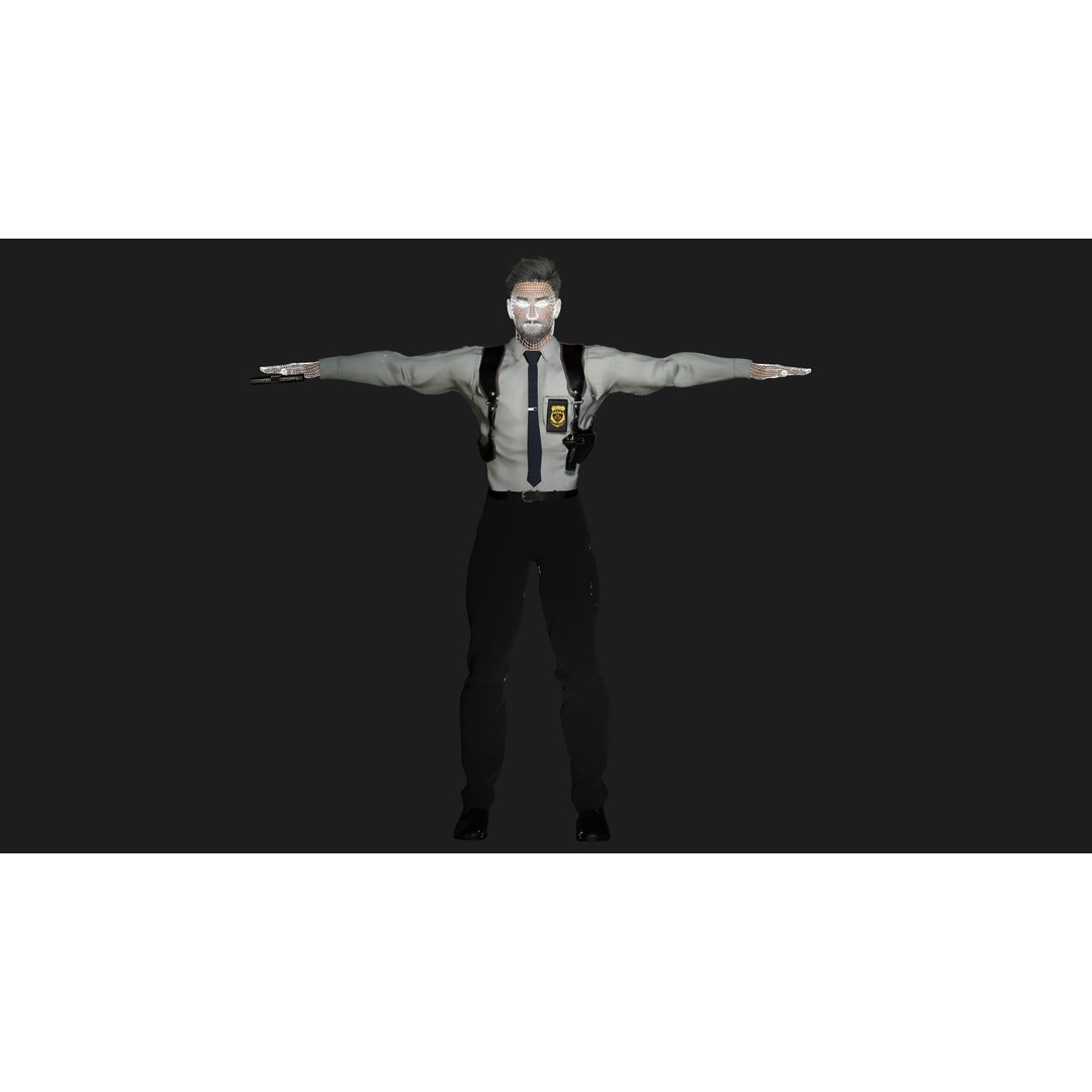 Police Man 3D Model – Realistic Rigged Game-Ready Character, FBX