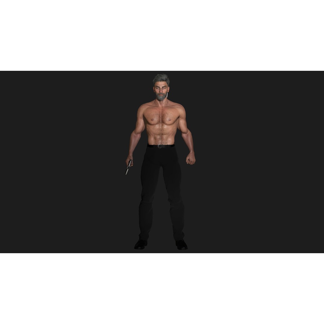 Police Man 3D Model – Realistic Rigged Game-Ready Character, FBX - View 9