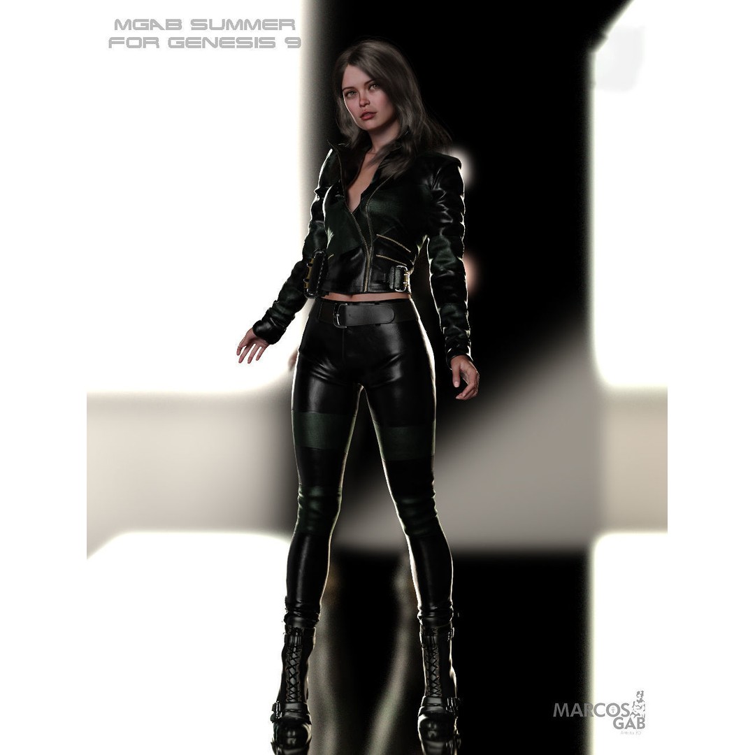 MGAB Summer 3D Model – Female Character for Genesis 9, Rigged, PBR