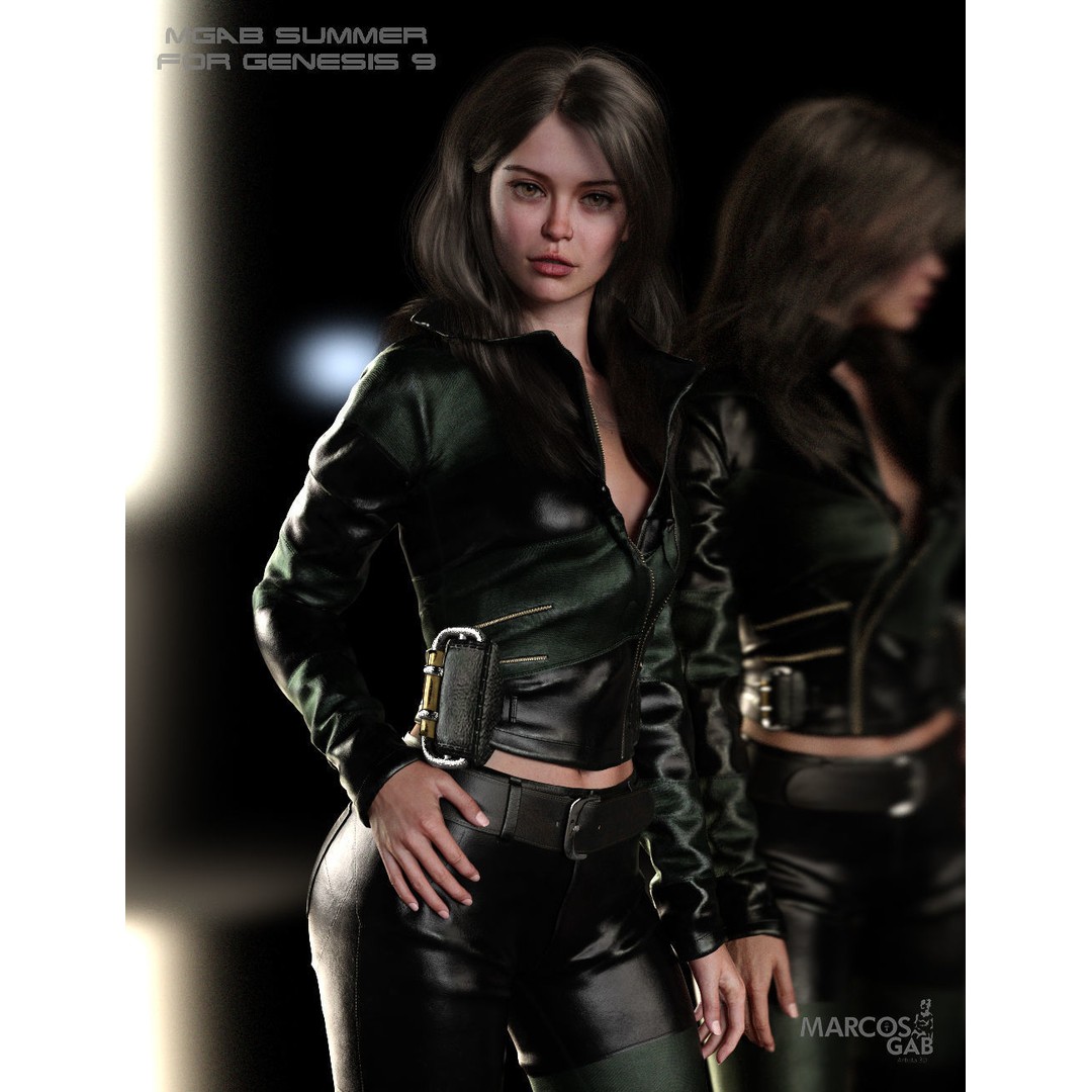 MGAB Summer 3D Model – Female Character for Genesis 9, Rigged, PBR - View 13