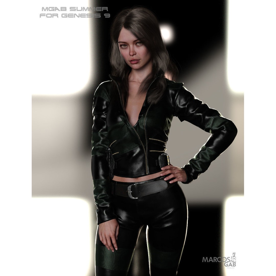 MGAB Summer 3D Model – Female Character for Genesis 9, Rigged, PBR - View 21