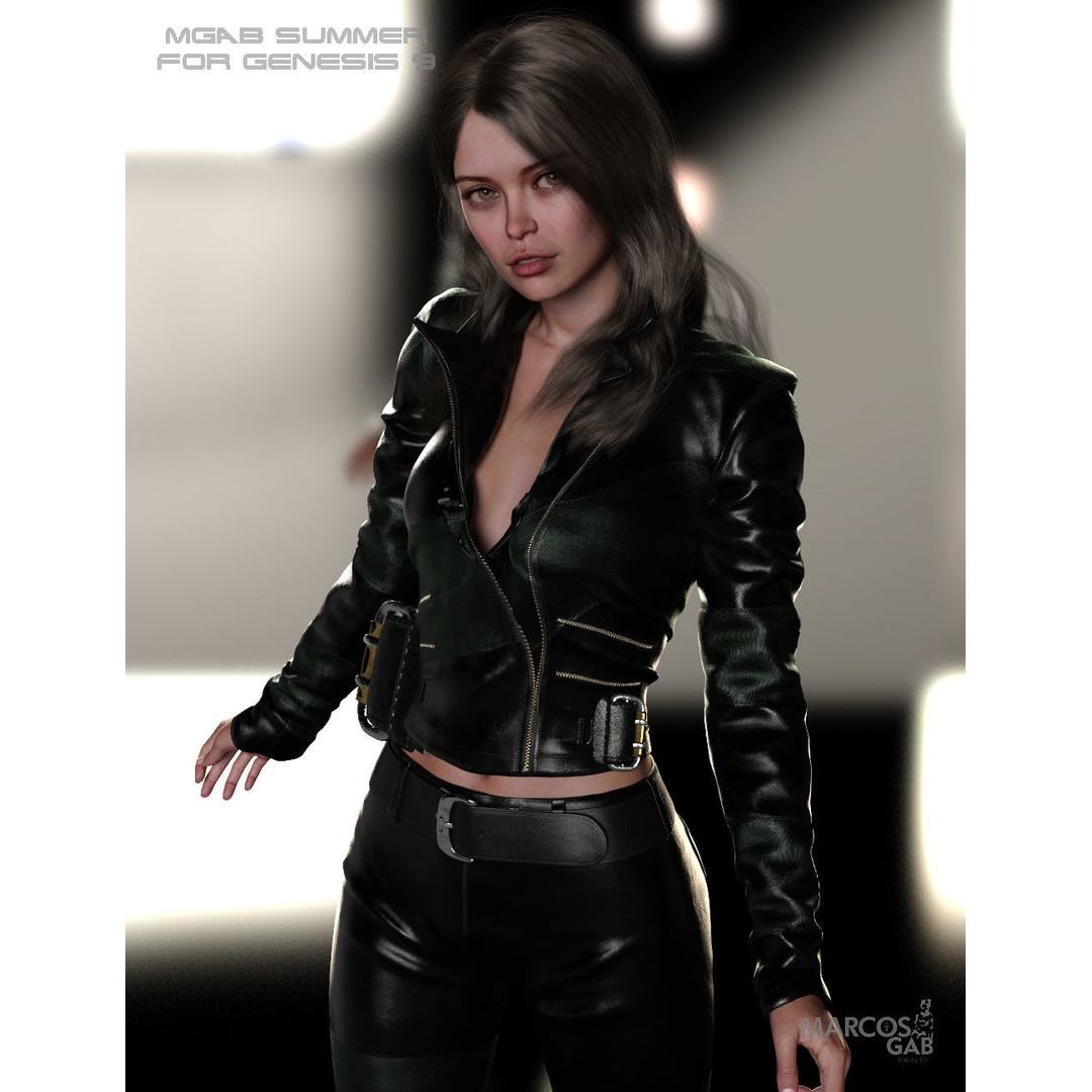 MGAB Summer 3D Model – Female Character for Genesis 9, Rigged, PBR - View 25