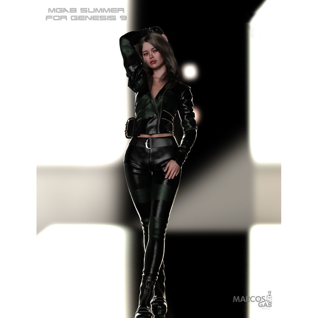 MGAB Summer 3D Model – Female Character for Genesis 9, Rigged, PBR - View 26