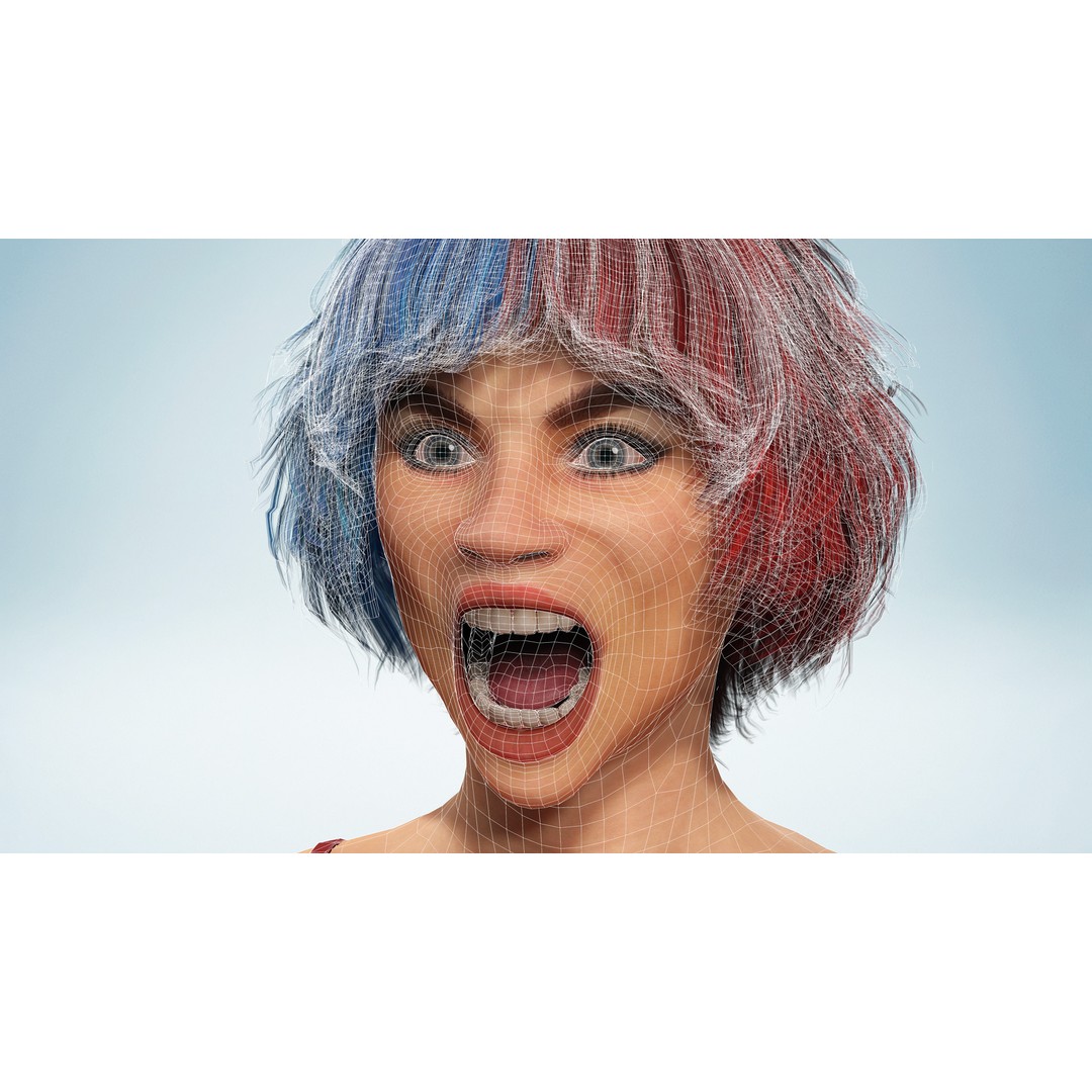 Teen Girl 3D Model – Crazy Realistic Low Poly Character, FBX