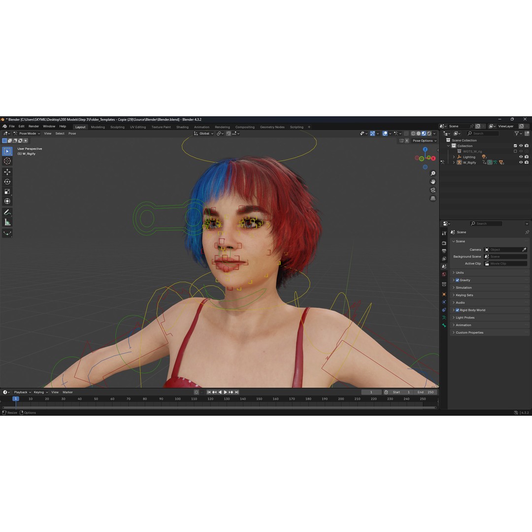 Teen Girl 3D Model – Crazy Realistic Low Poly Character, FBX - View 15