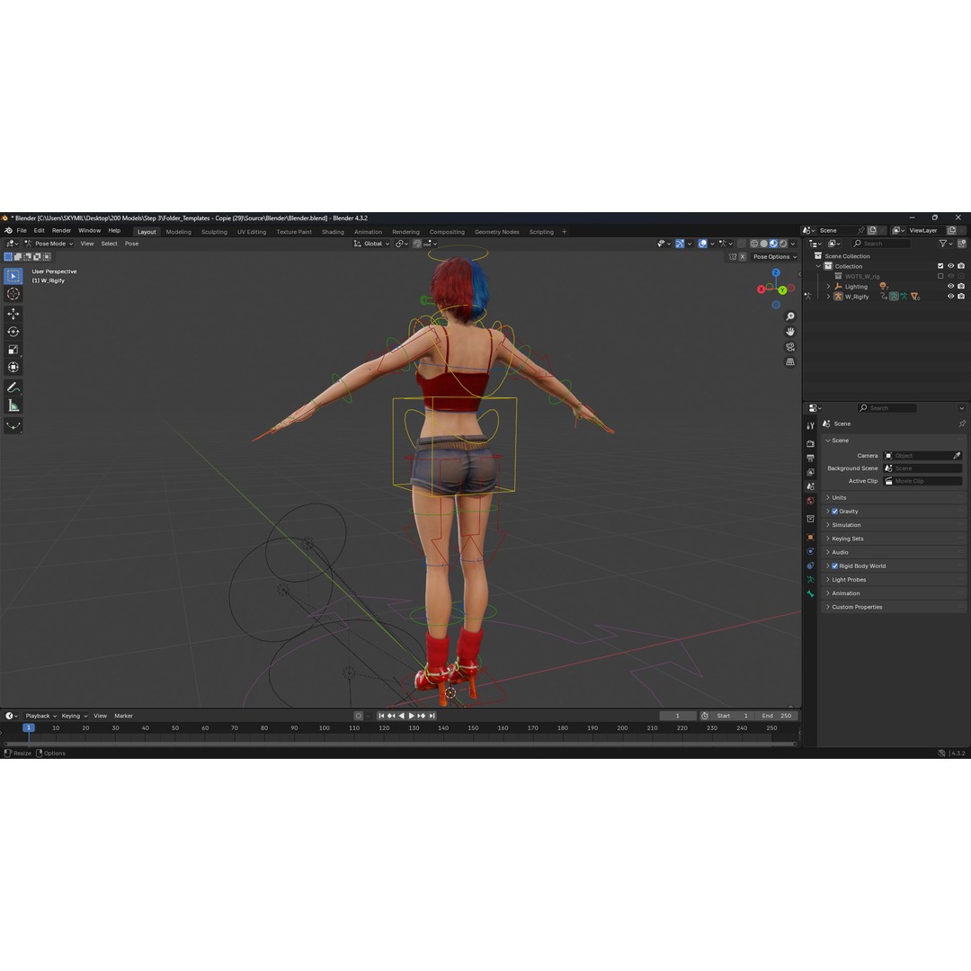 Teen Girl 3D Model – Crazy Realistic Low Poly Character, FBX - View 17