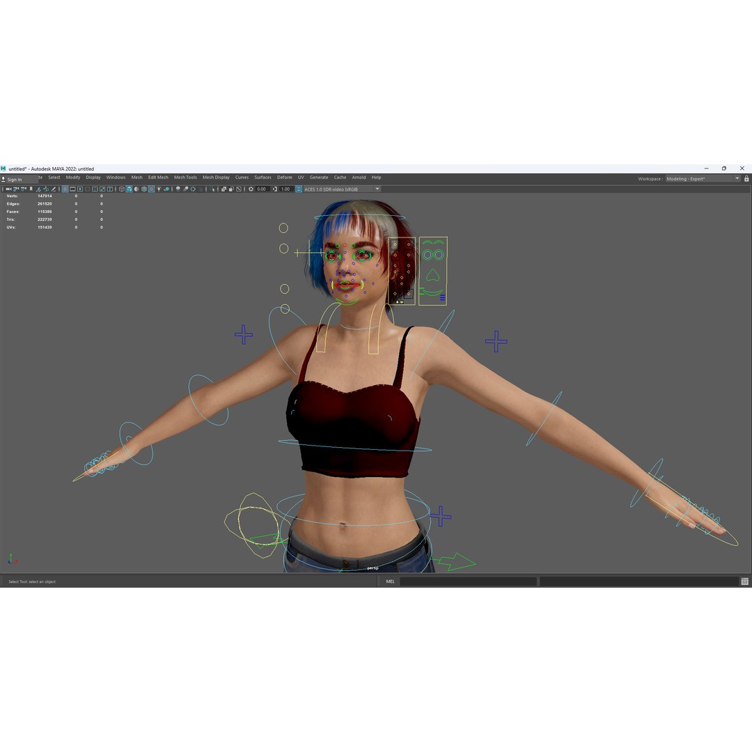 Teen Girl 3D Model – Crazy Realistic Low Poly Character, FBX - View 20