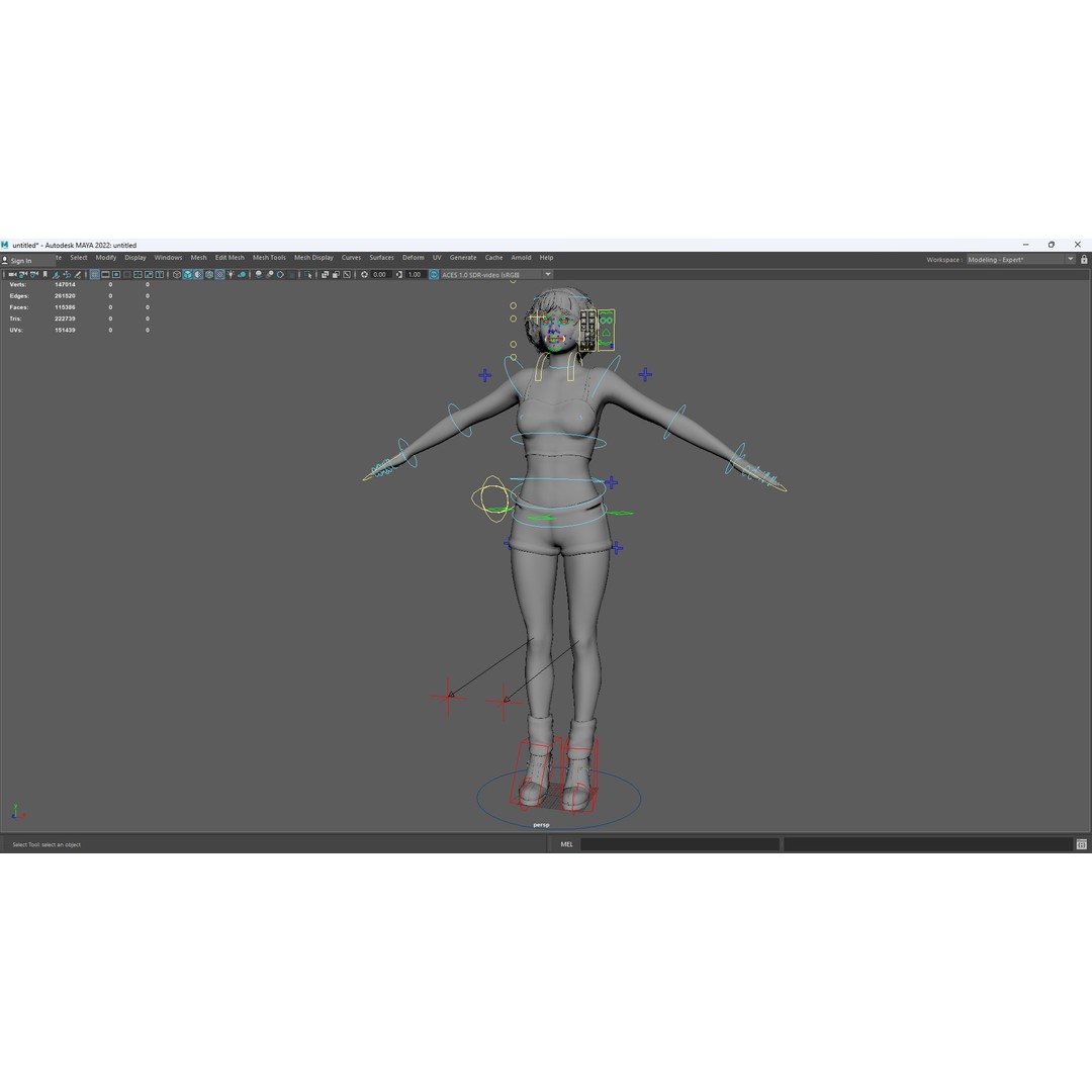 Teen Girl 3D Model – Crazy Realistic Low Poly Character, FBX - View 21