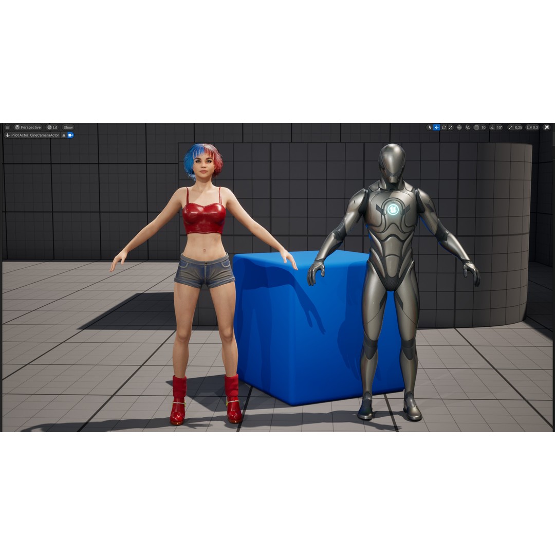 Teen Girl 3D Model – Crazy Realistic Low Poly Character, FBX - View 25