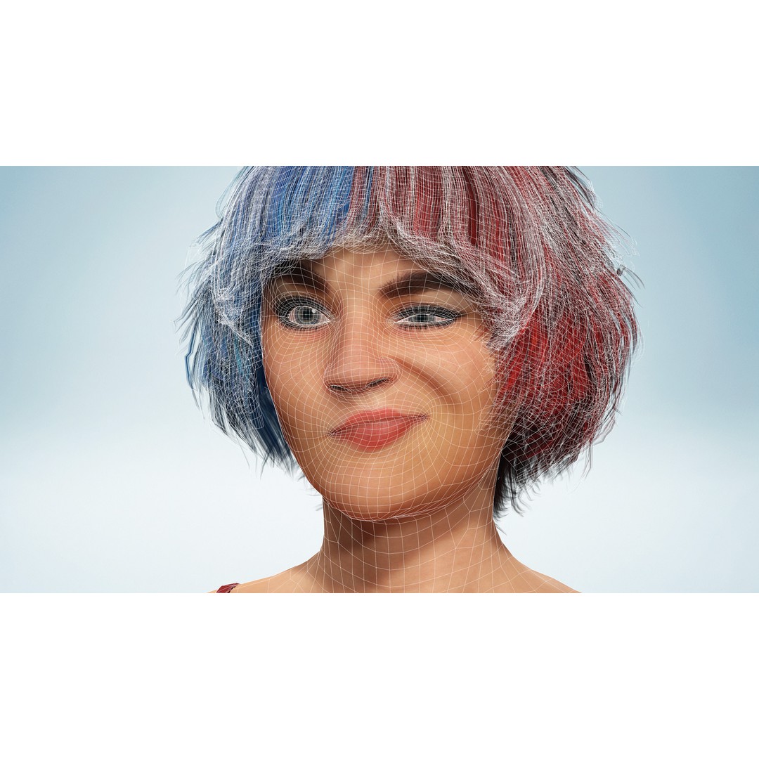 Teen Girl 3D Model – Crazy Realistic Low Poly Character, FBX - View 28
