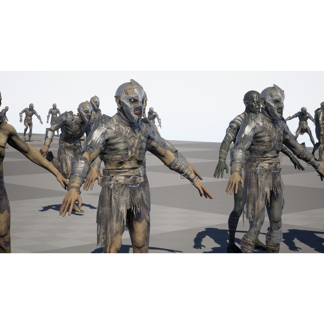 SkinnyOrc 3D Model – Low Poly Character with Animations, FBX