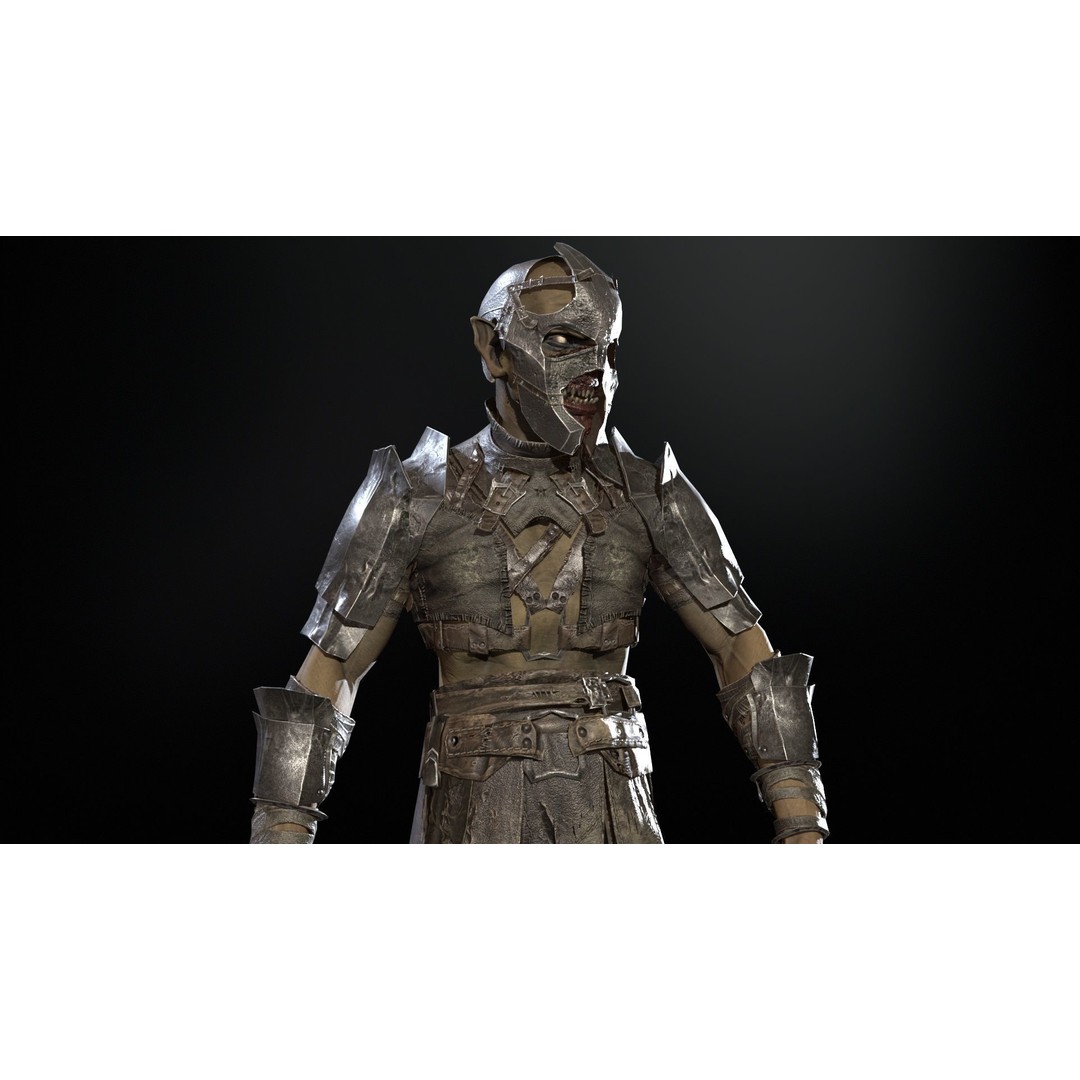 SkinnyOrc 3D Model – Low Poly Character with Animations, FBX - View 10