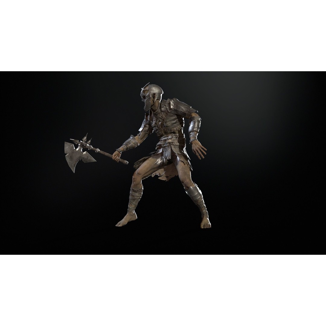 SkinnyOrc 3D Model – Low Poly Character with Animations, FBX - View 12